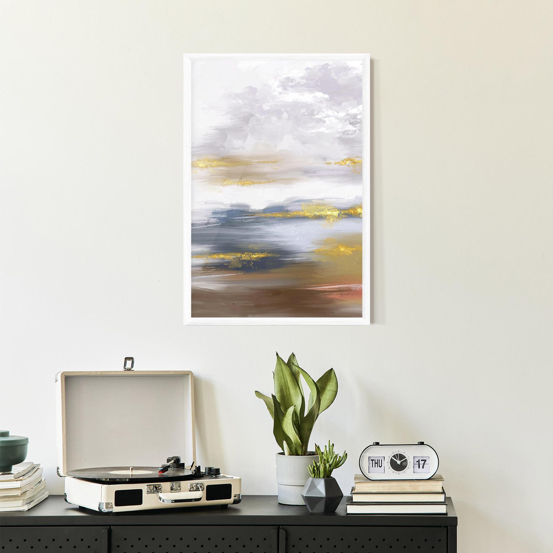 Keretezett Poszter Messy Gold Art mockup 2