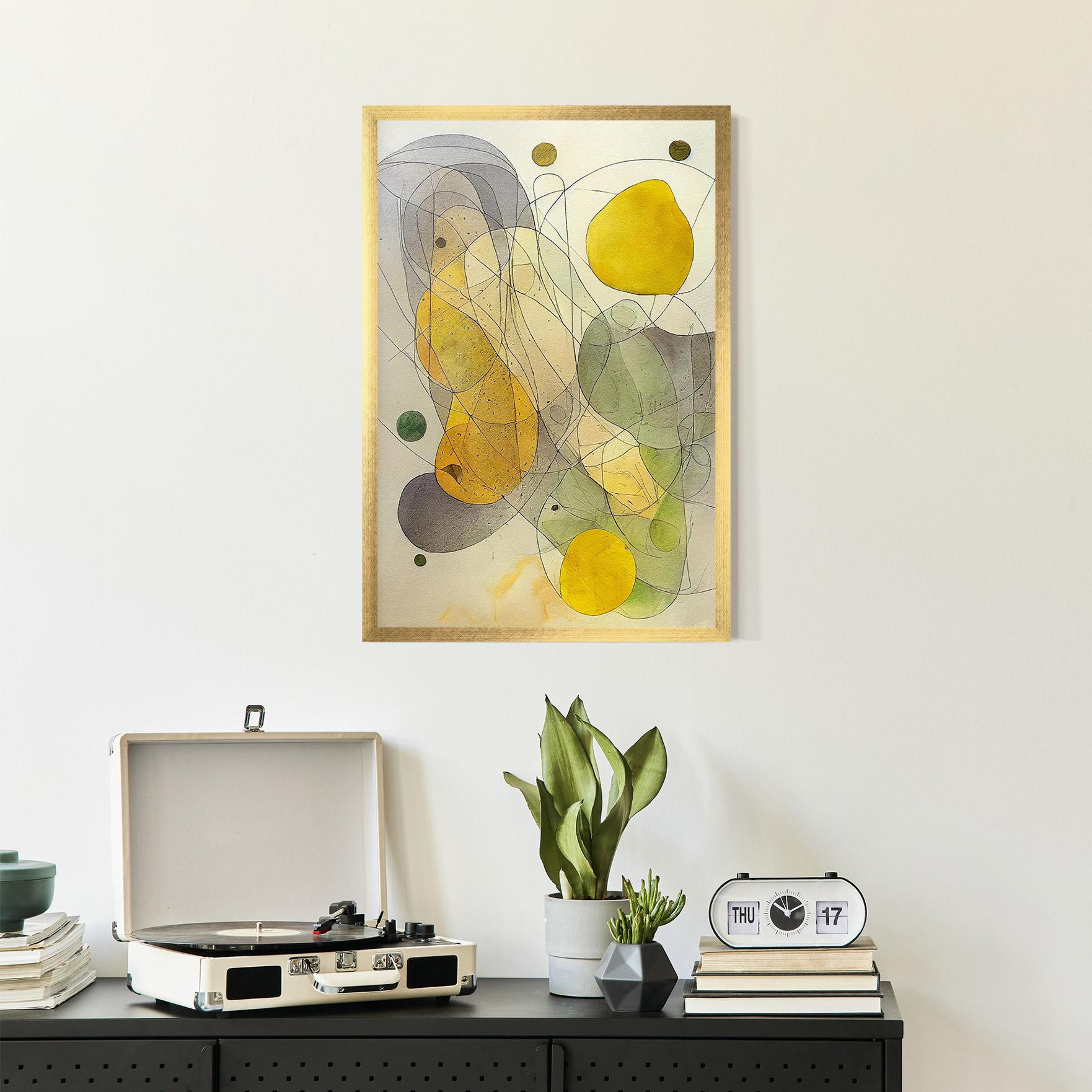 Keretezett Poszter Abstract Lemons mockup 2