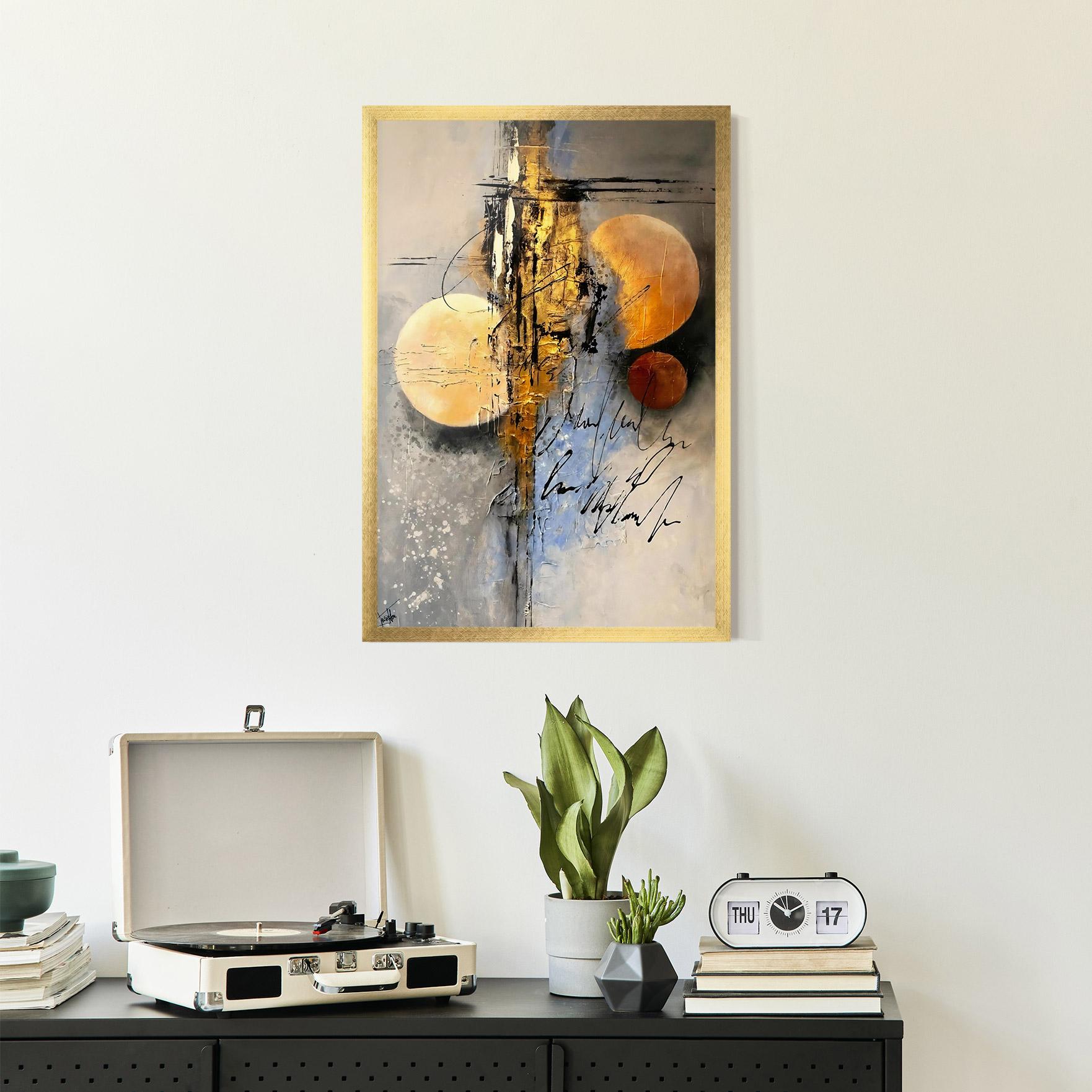 Keretezett Poszter Abstract Moons mockup 2