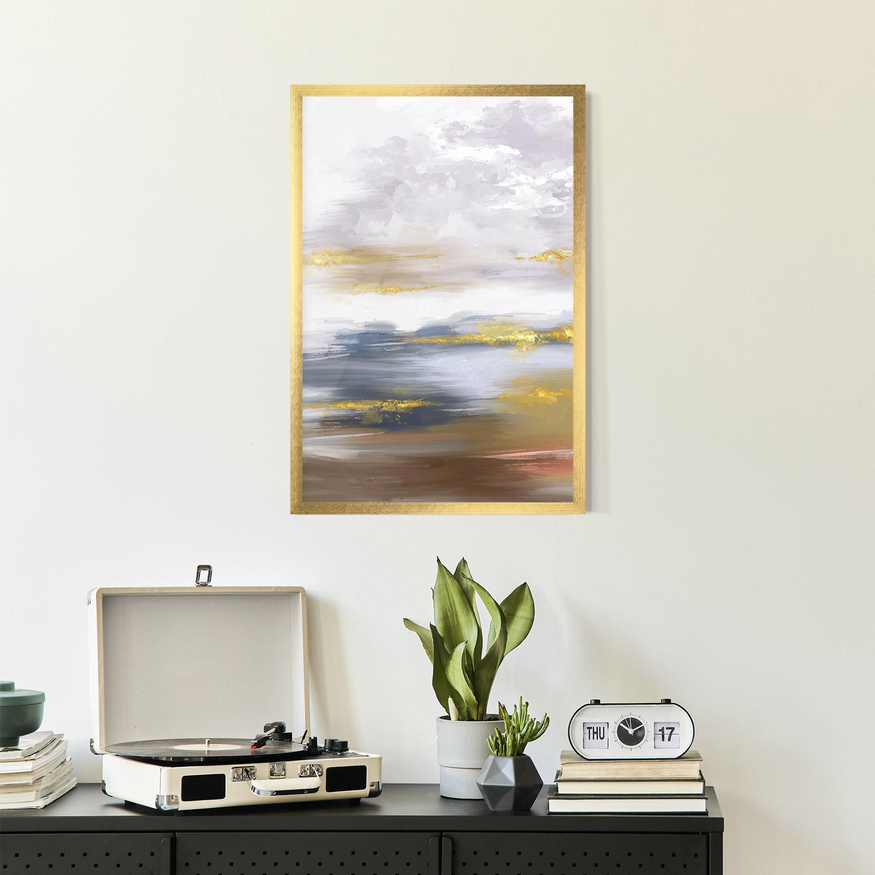 Keretezett Poszter Messy Gold Art mockup 2