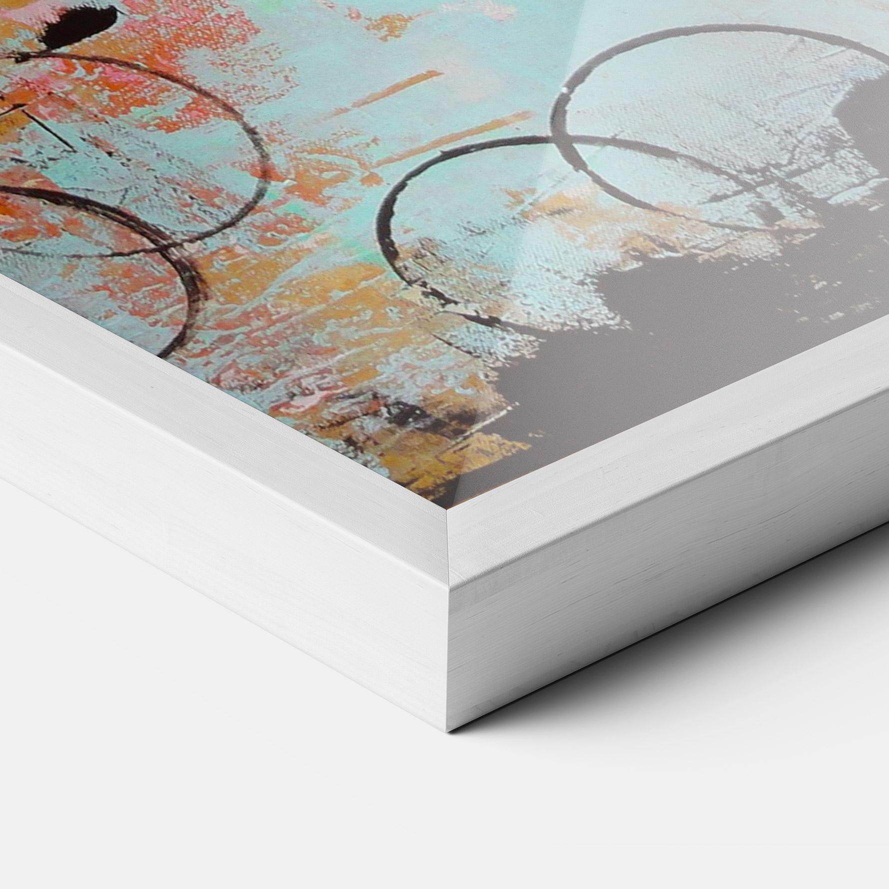 Keretezett Poszter Abstract Pink Circle mockup 3