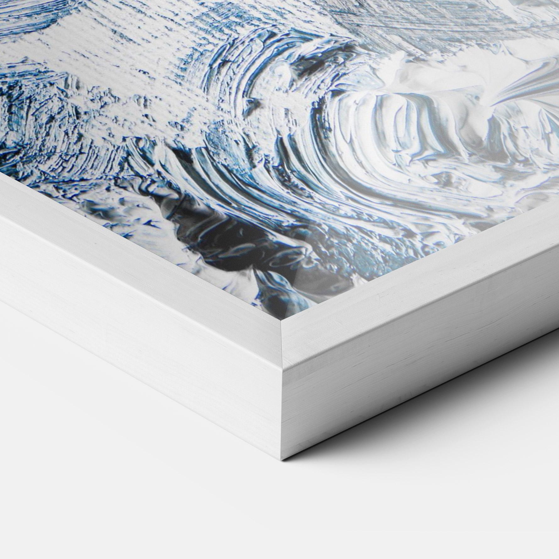 Keretezett Poszter Cream Textured Painting mockup 3