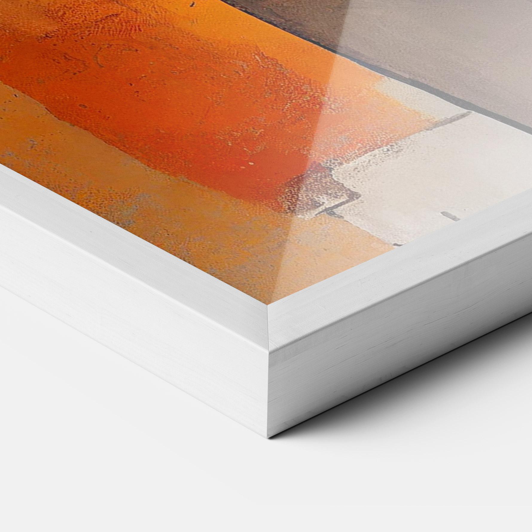 Keretezett Poszter Orange Male Face mockup 3