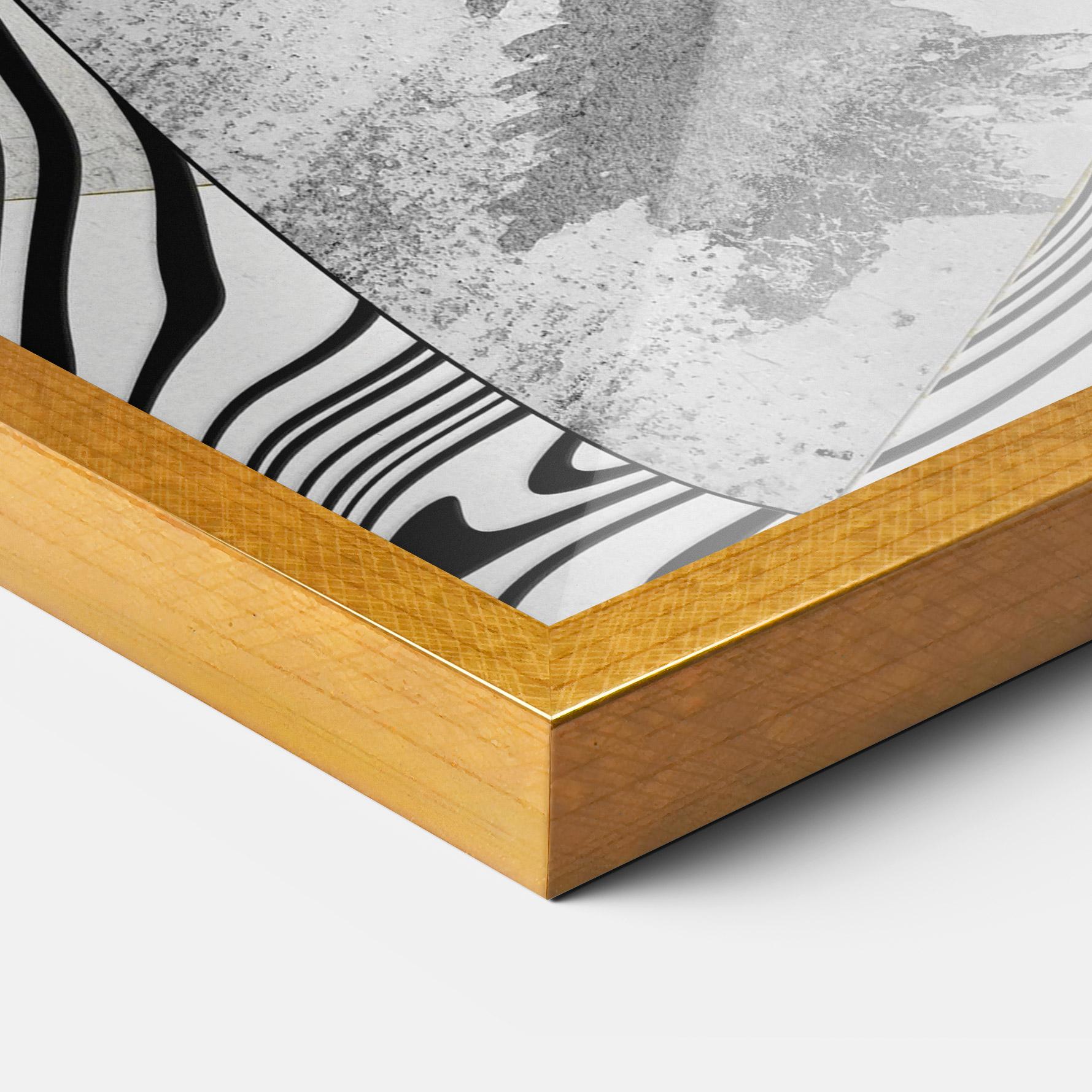 Keretezett Poszter Abstract Black Lines mockup 3