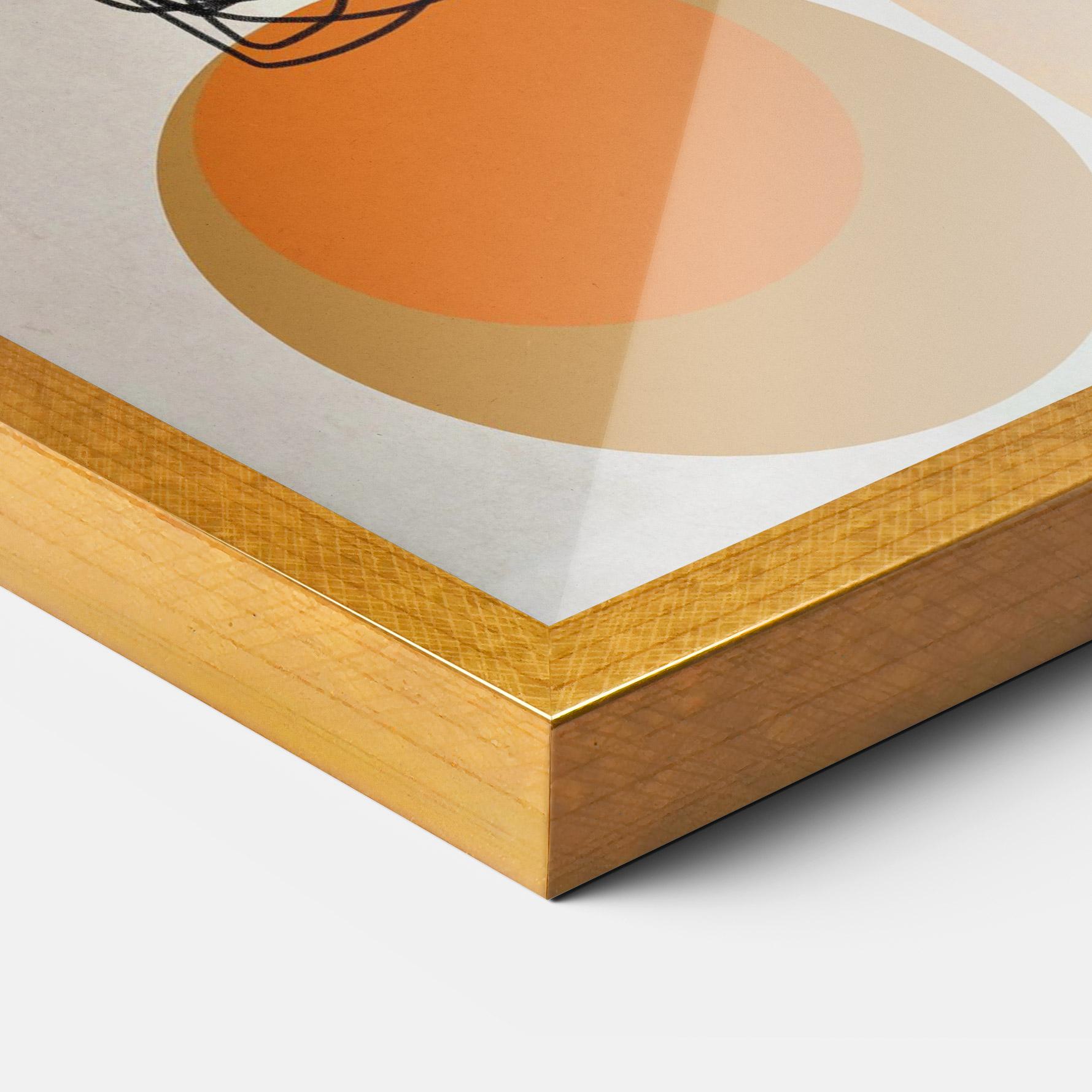 Keretezett Poszter Abstract Orange Face mockup 3