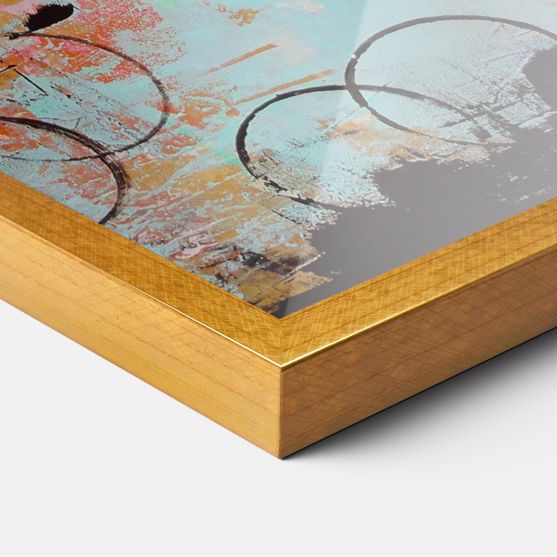 Keretezett Poszter Abstract Pink Circle mockup 3