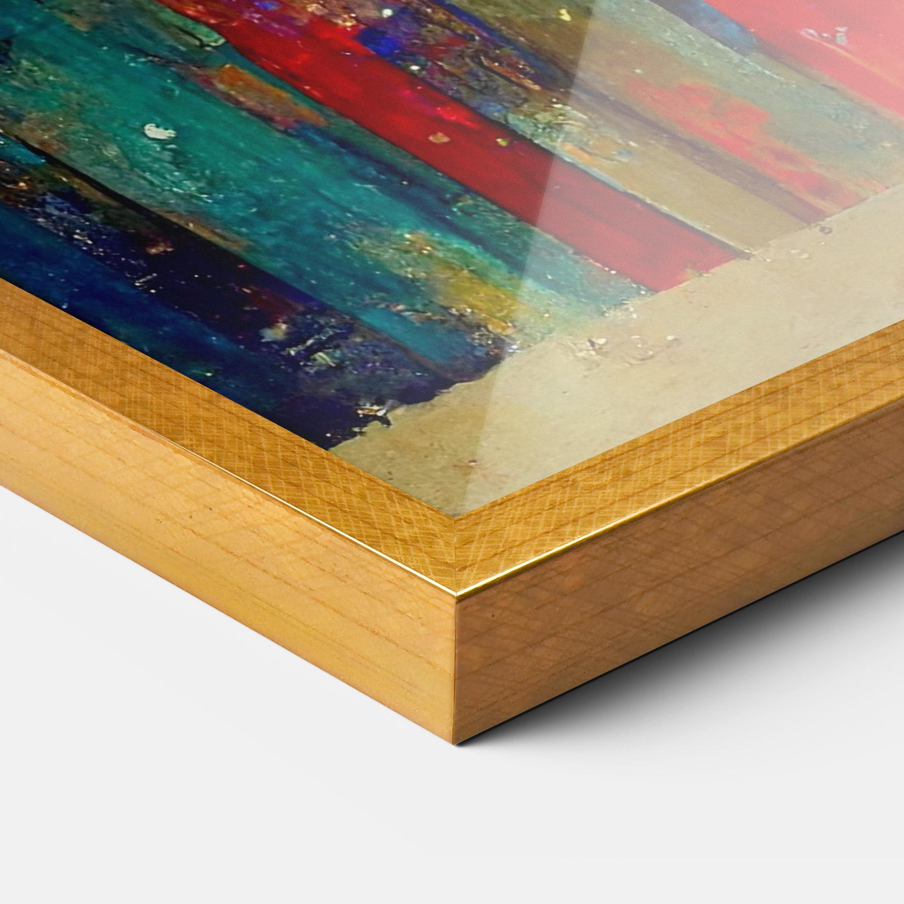 Keretezett Poszter Black Lines On Yellow Light mockup 3