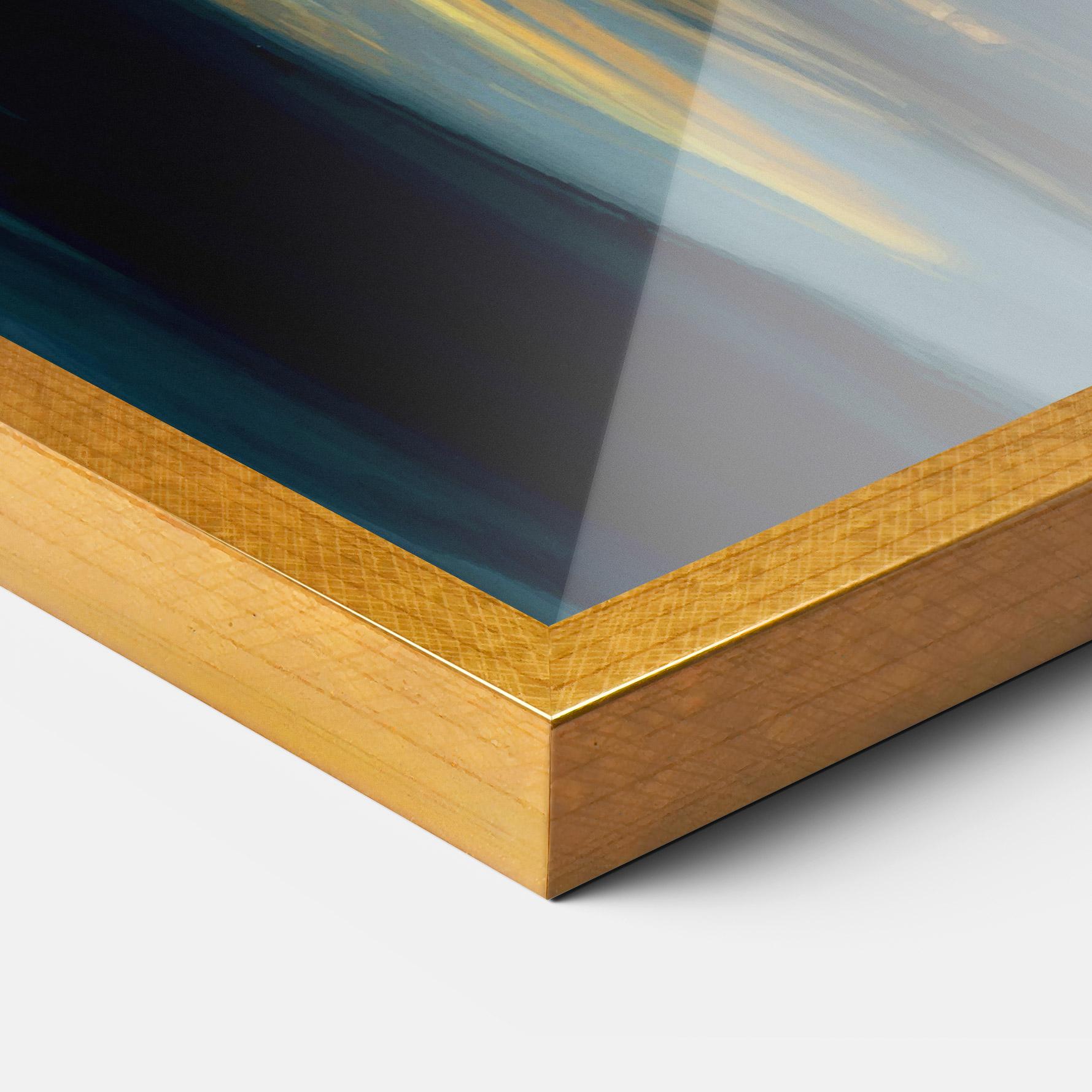 Keretezett Poszter Golden Black Blue Art mockup 3