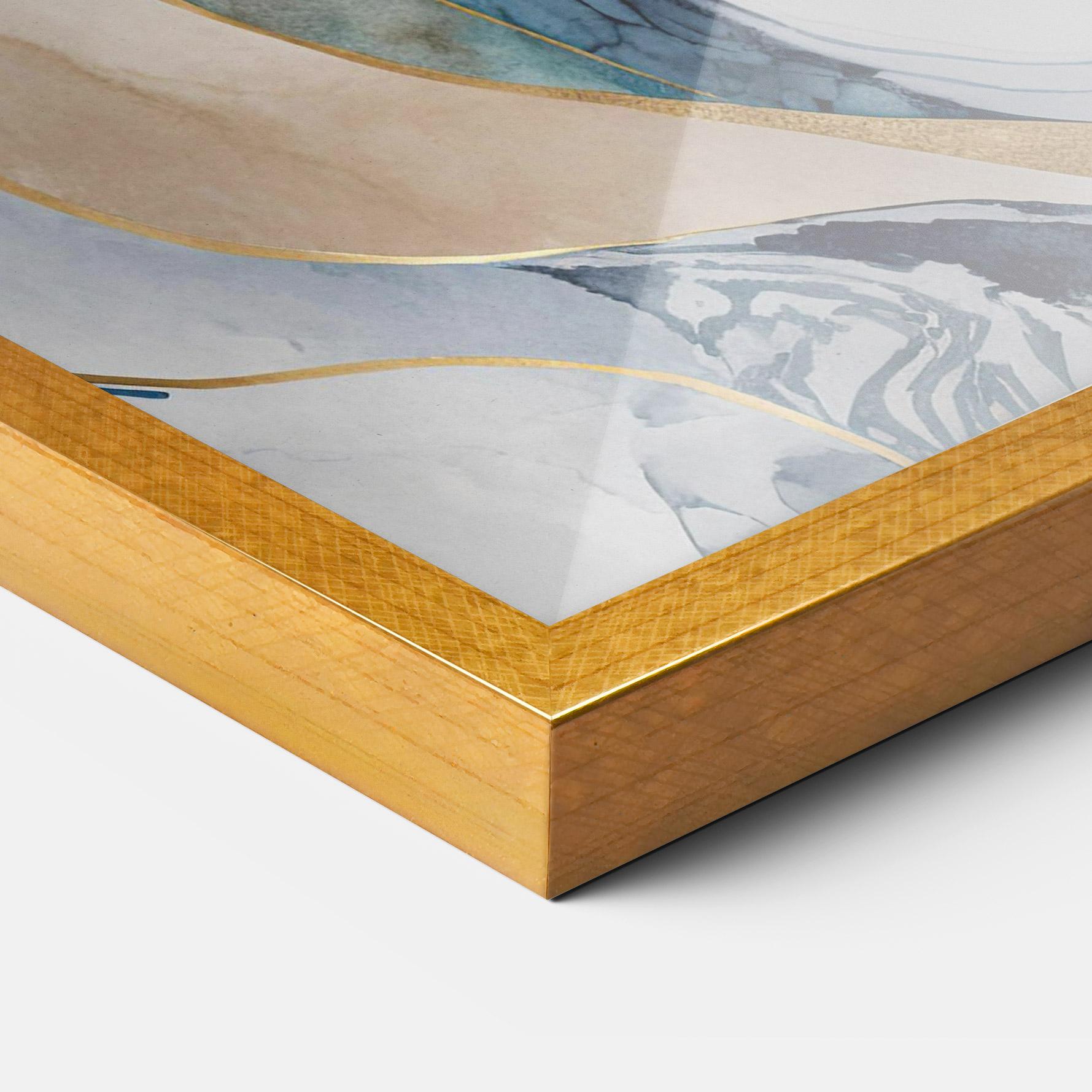 Keretezett Poszter Light Blue Waves mockup 3