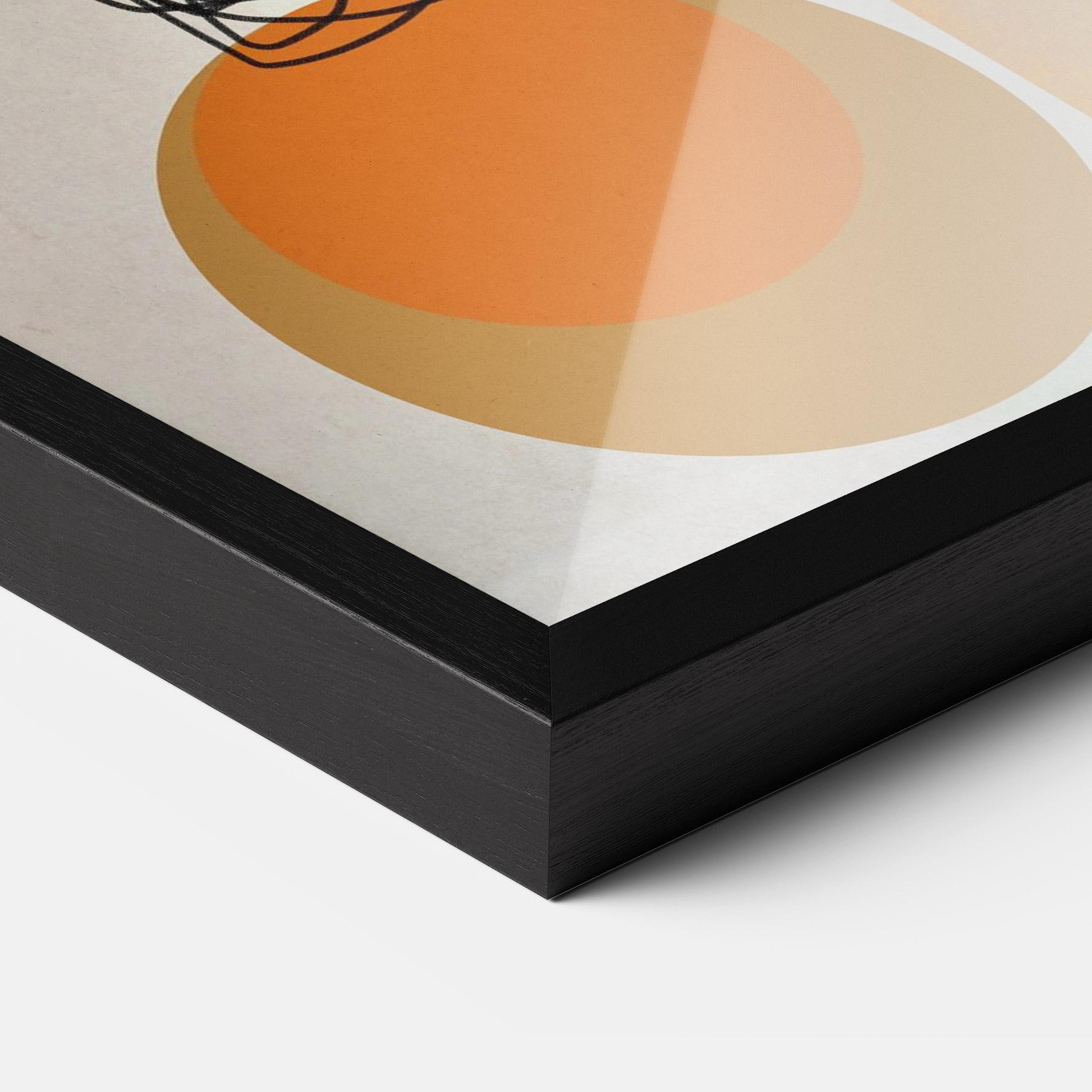 Keretezett Poszter Abstract Orange Face mockup 3