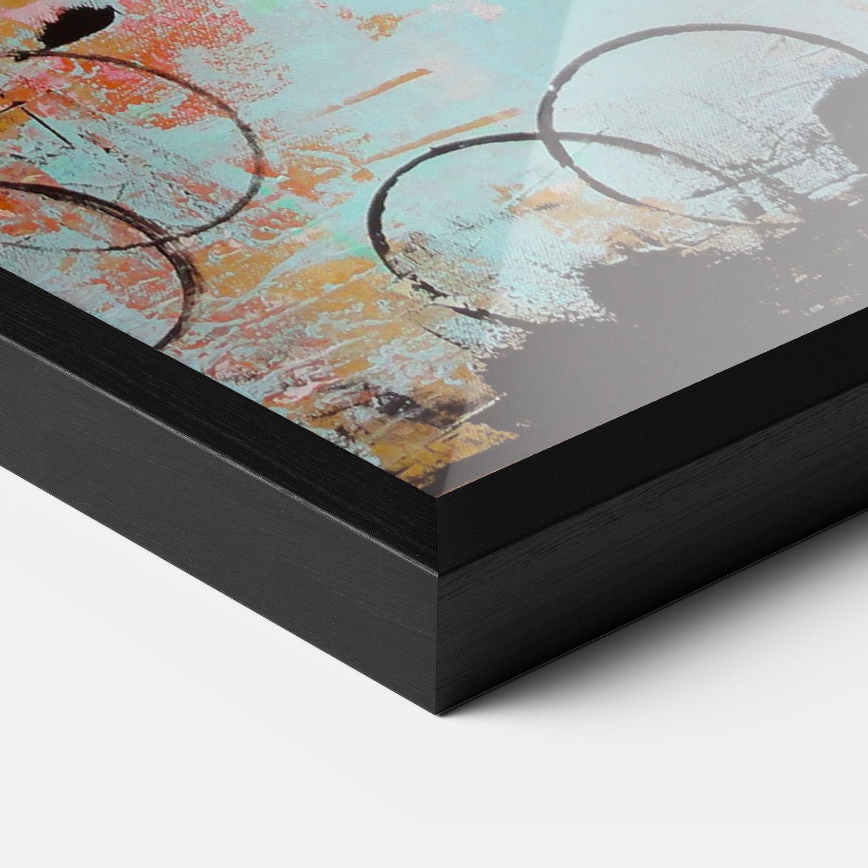 Keretezett Poszter Abstract Pink Circle mockup 3