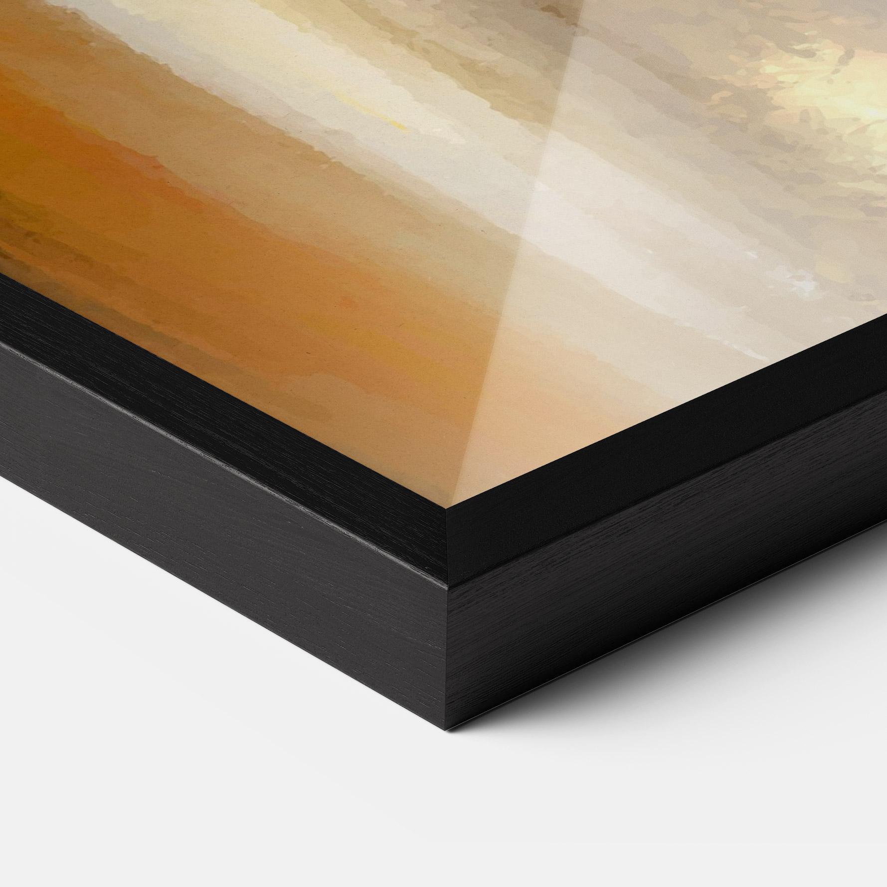 Keretezett Poszter Golden Brown Art mockup 3