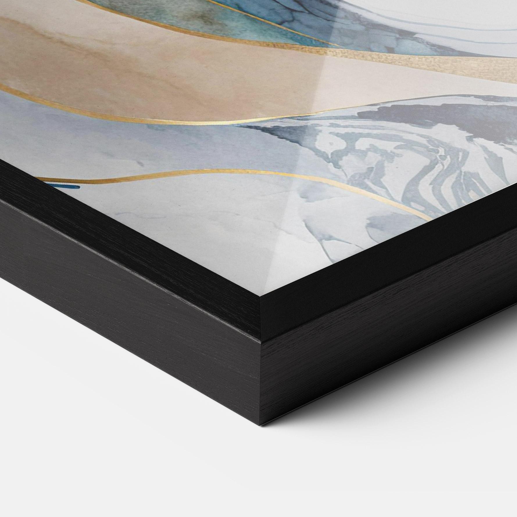 Keretezett Poszter Light Blue Waves mockup 3