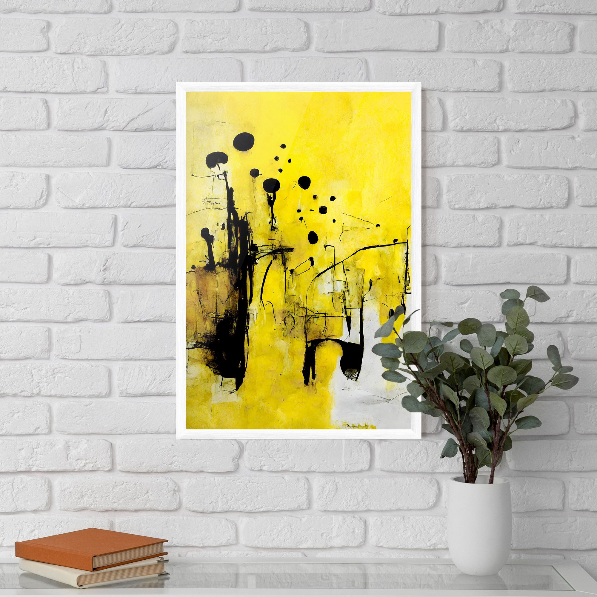 Abstract Black Yellow mockup 5