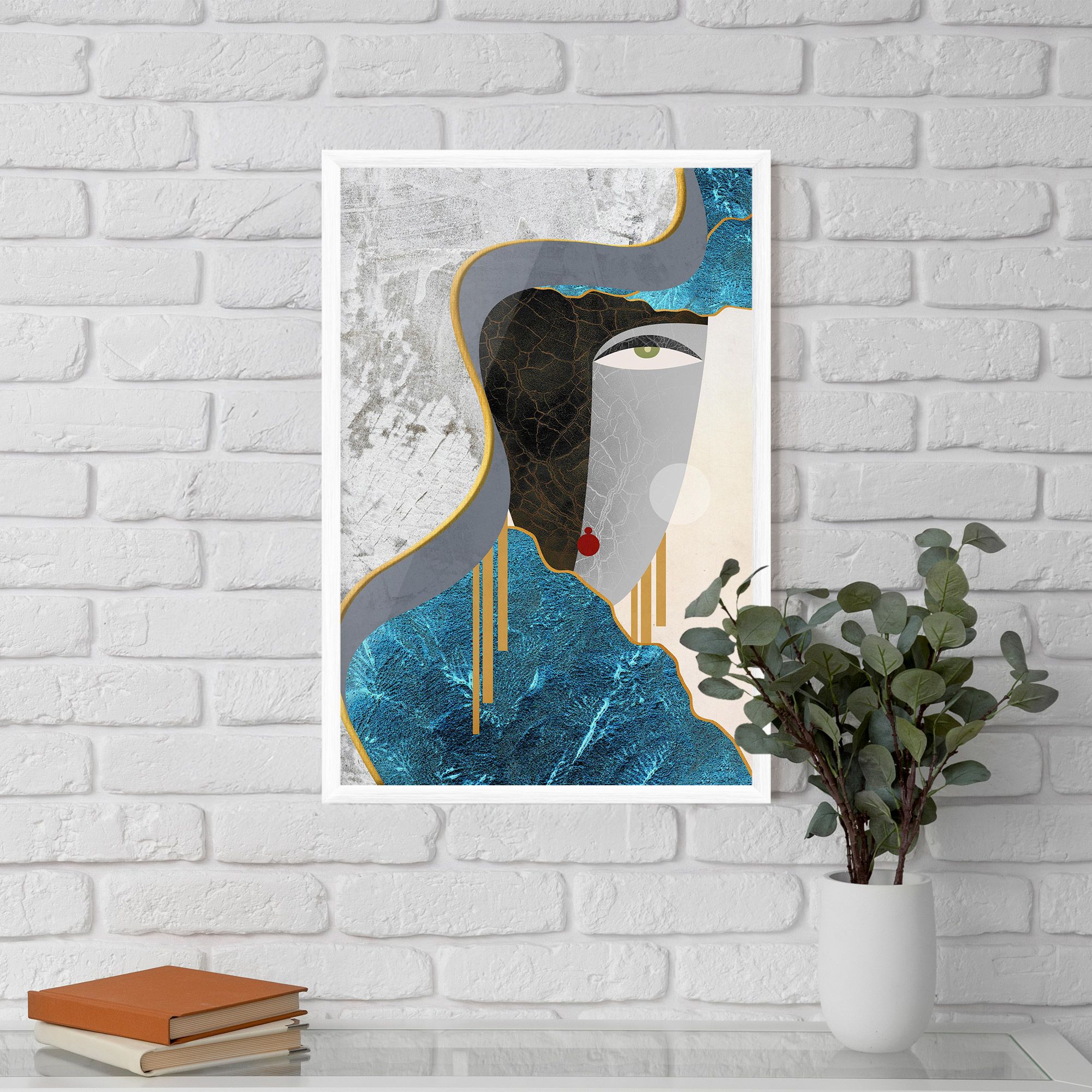 Abstract Blue Face mockup 5