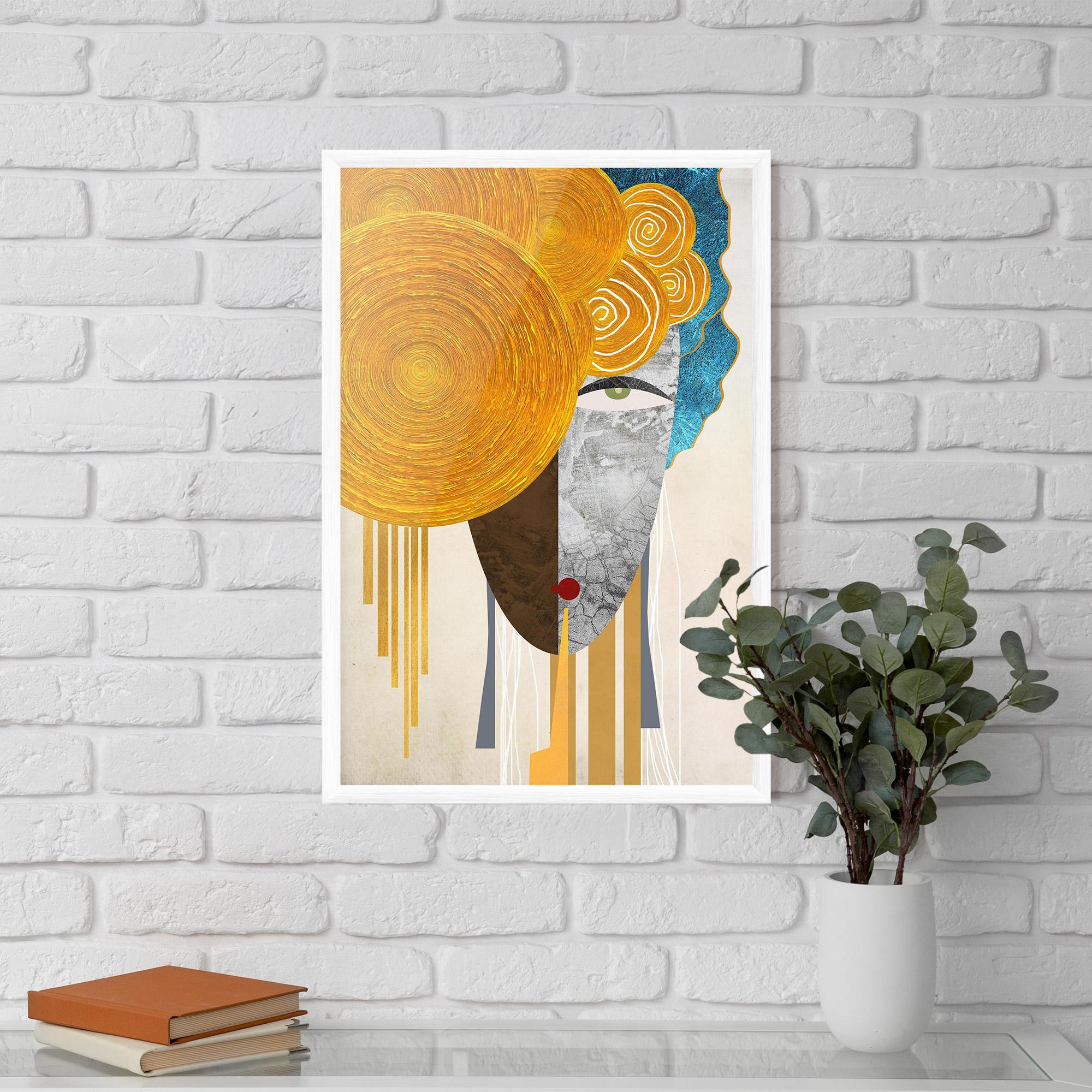 Keretezett Poszter Abstract Grey Face 1 mockup 5