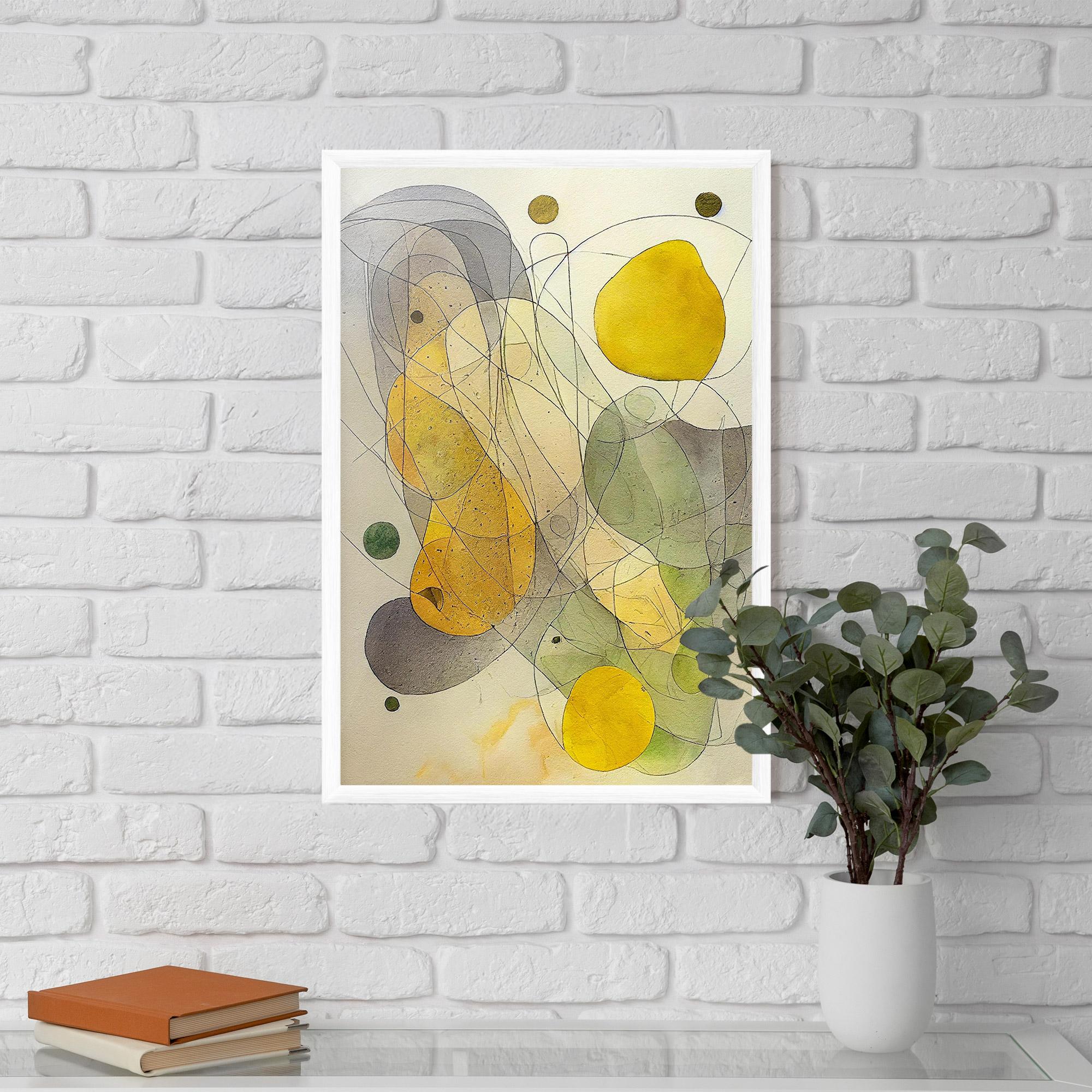 Keretezett Poszter Abstract Lemons mockup 5