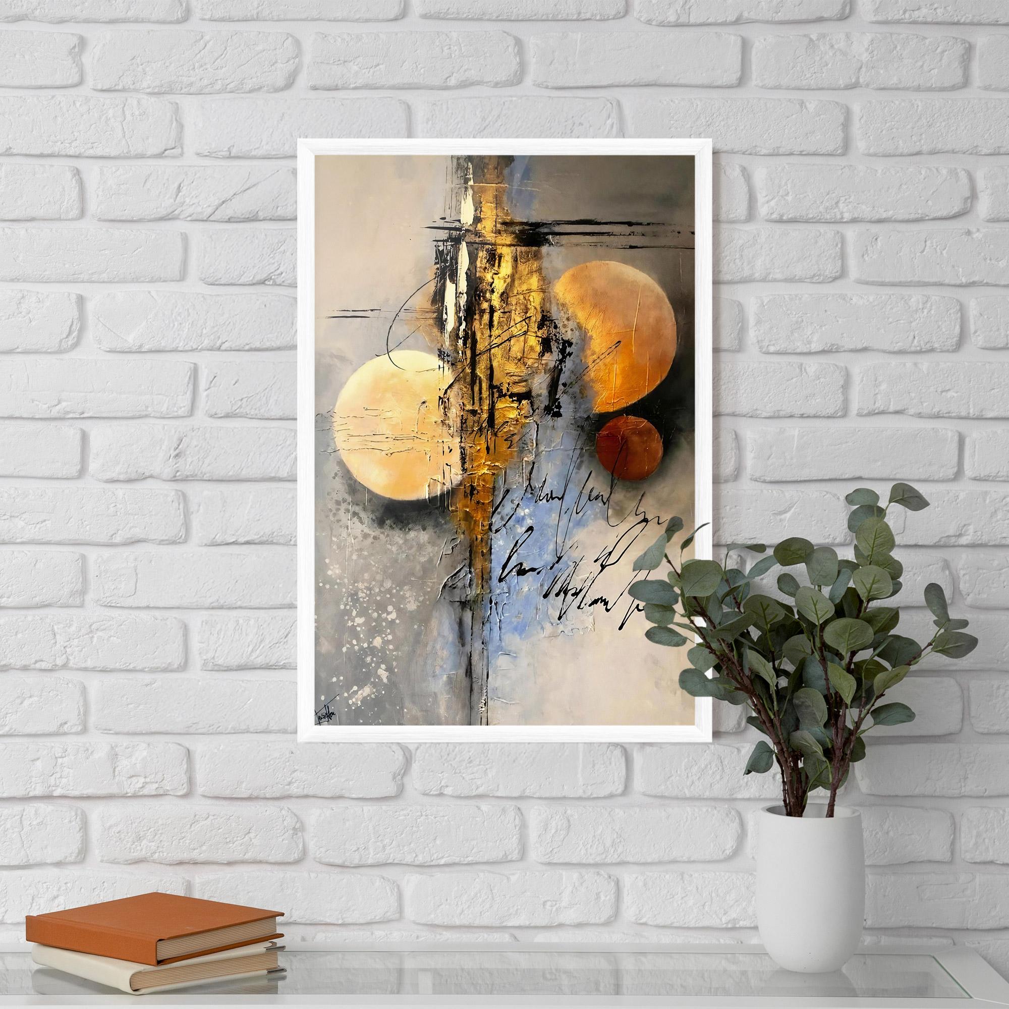 Keretezett Poszter Abstract Moons mockup 5