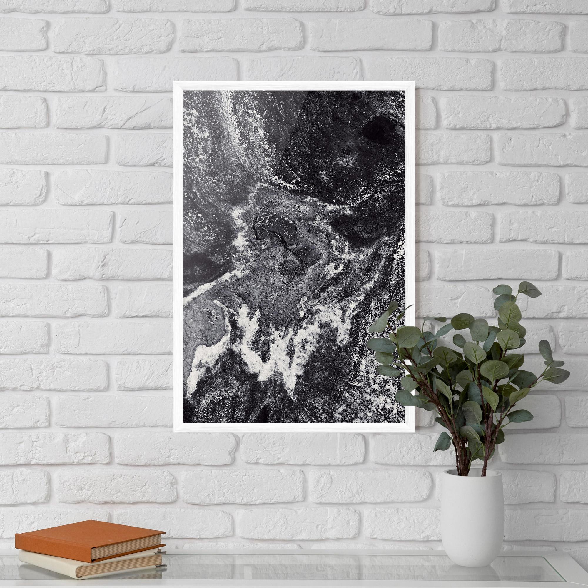 Keretezett Poszter Black And White Abstract mockup 5