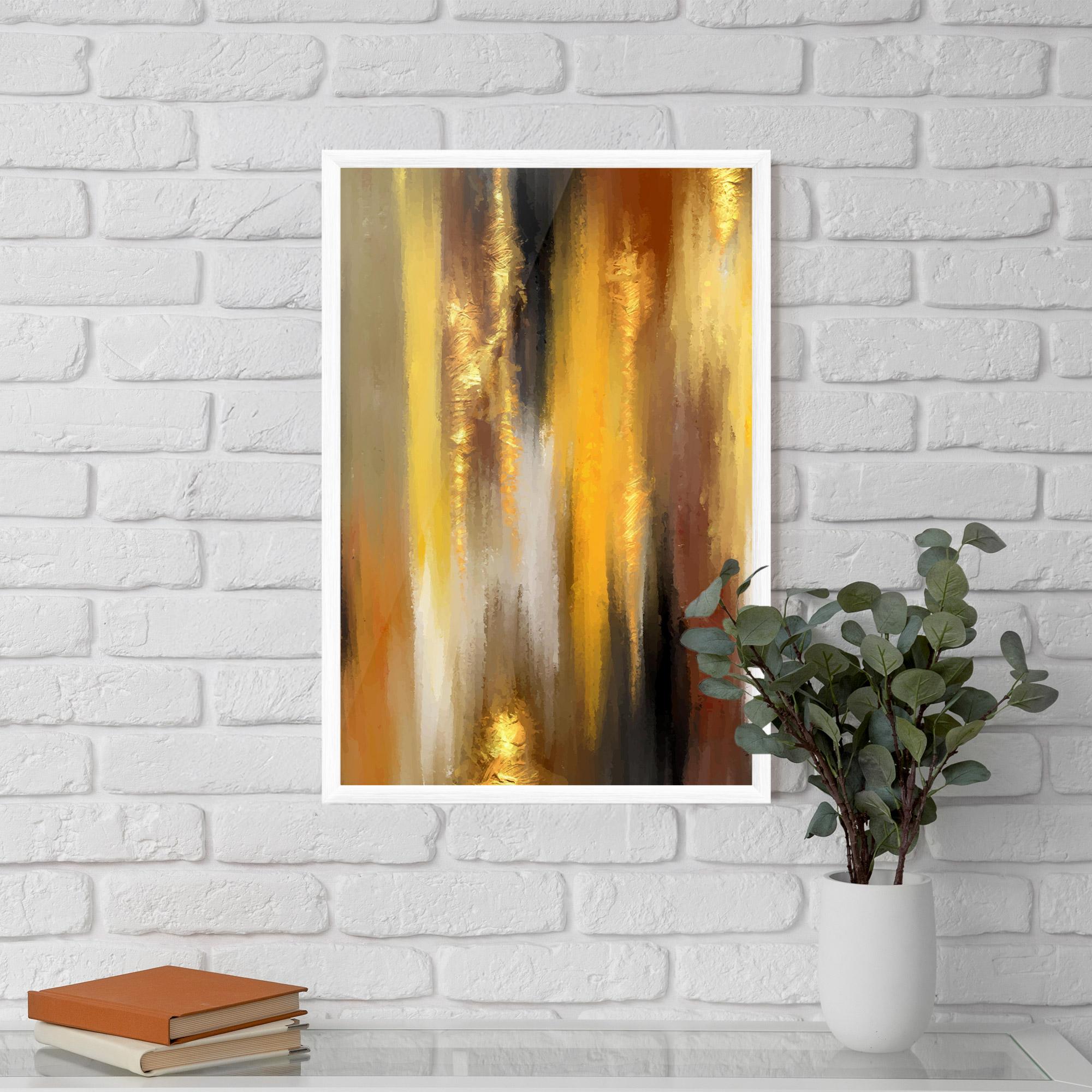 Keretezett Poszter Golden Brown Art mockup 5