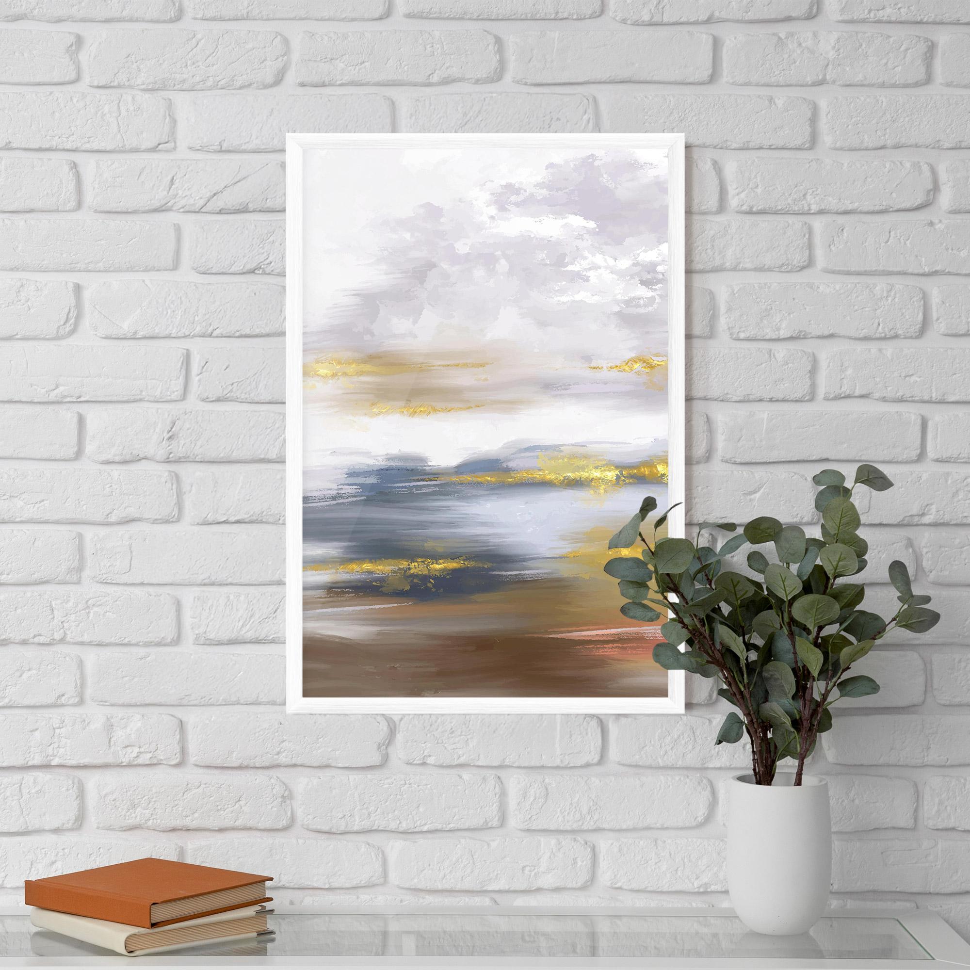 Keretezett Poszter Messy Gold Art mockup 5