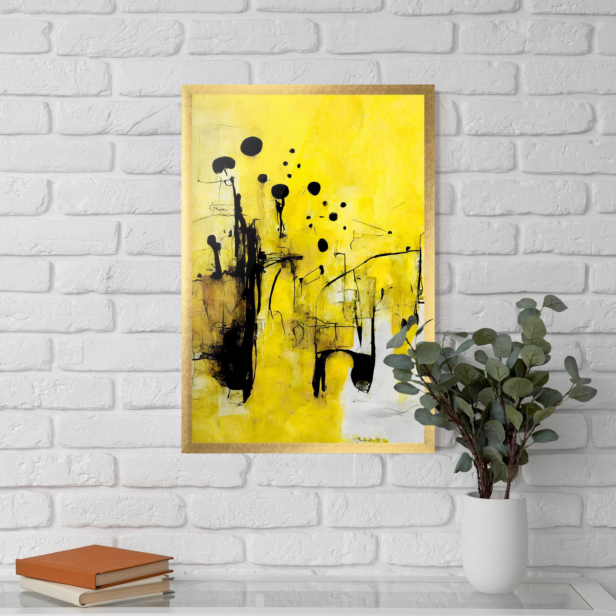 Abstract Black Yellow mockup 5