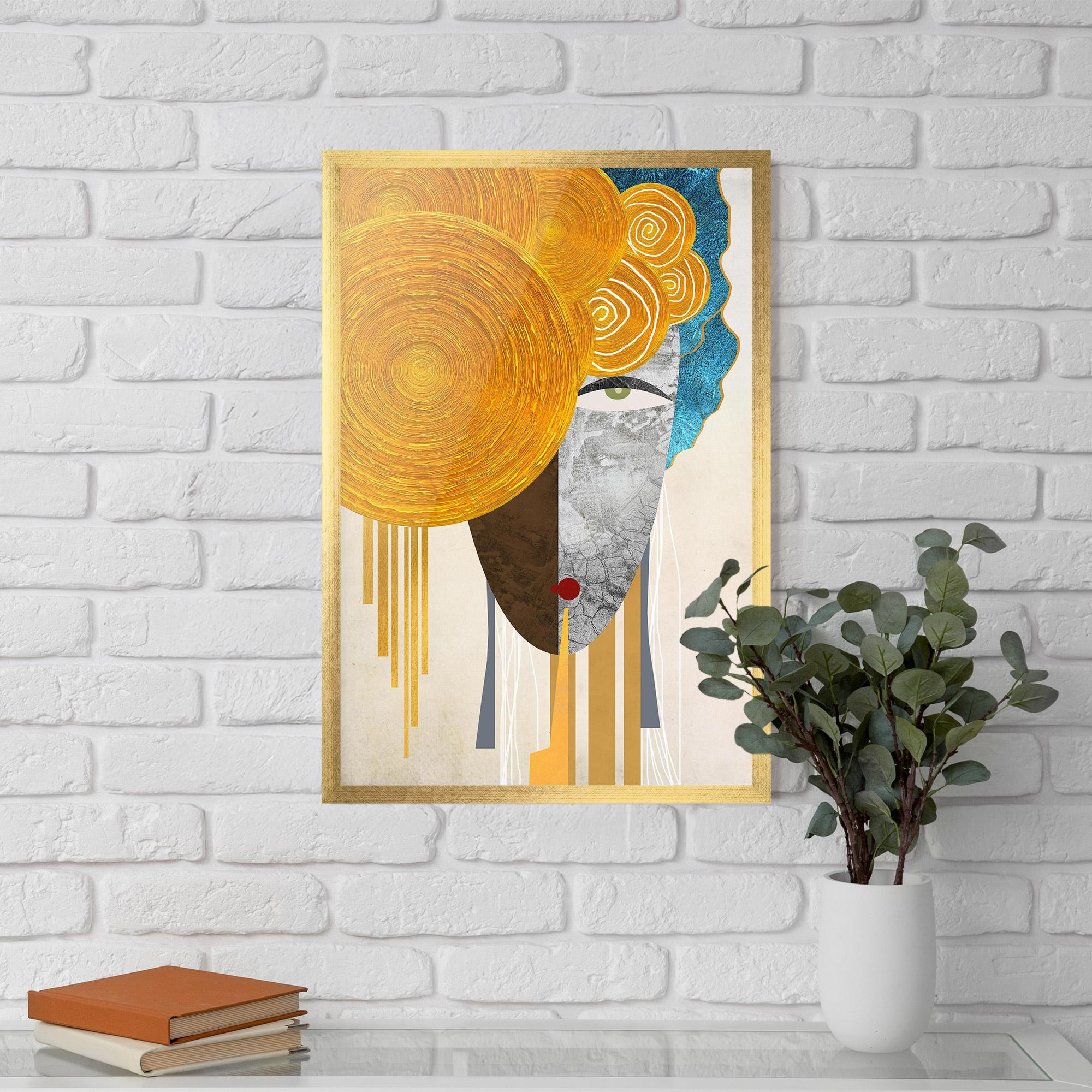 Keretezett Poszter Abstract Grey Face 1 mockup 5