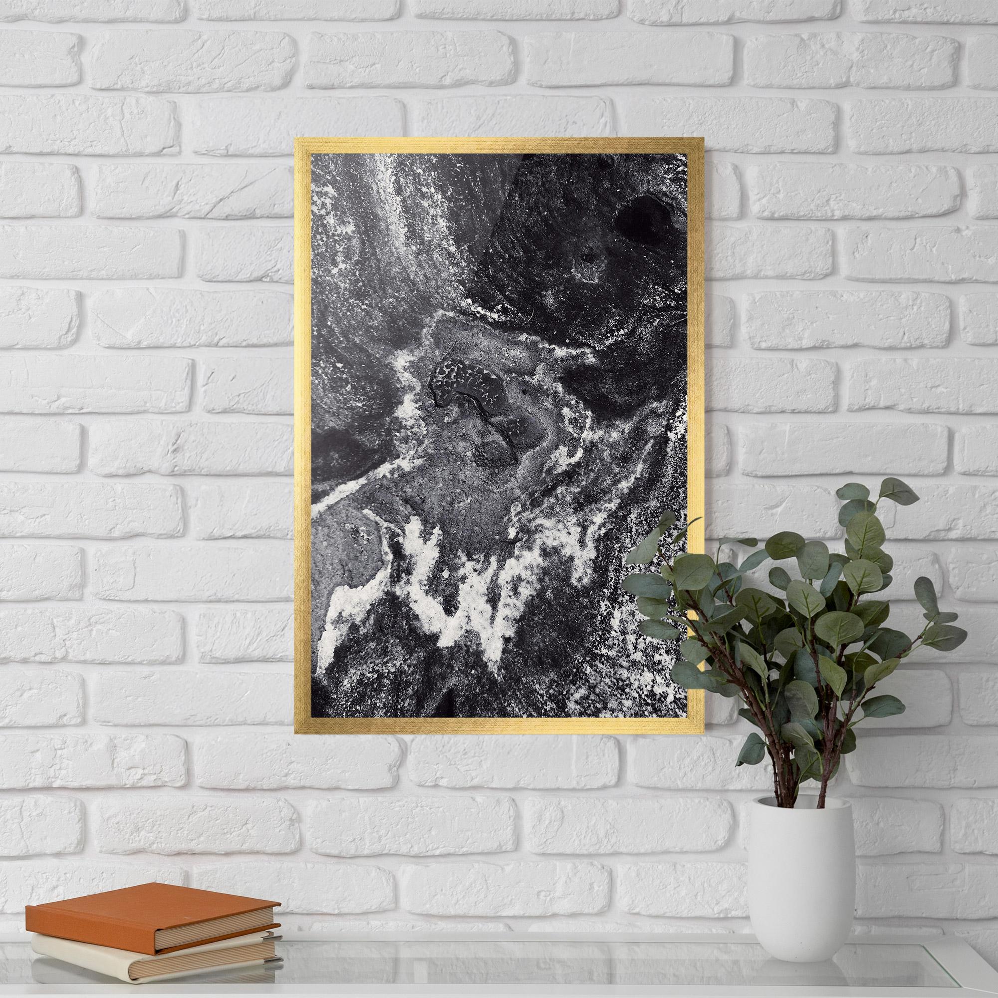 Keretezett Poszter Black And White Abstract mockup 5