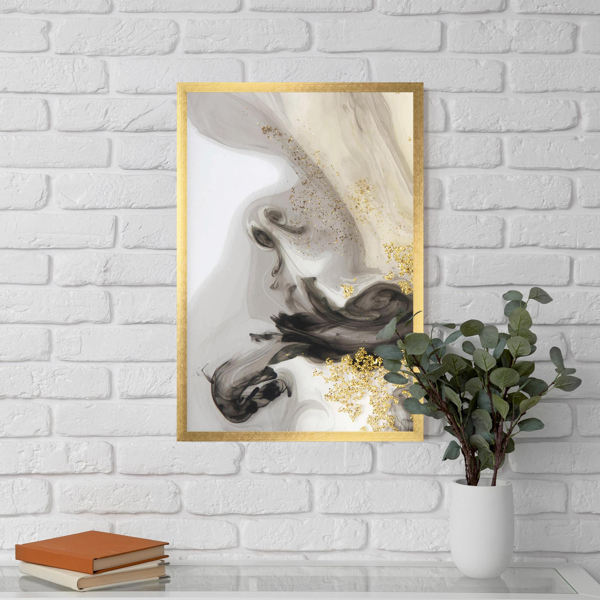 Keretezett Poszter Gold Glitter Watercolor mockup 5