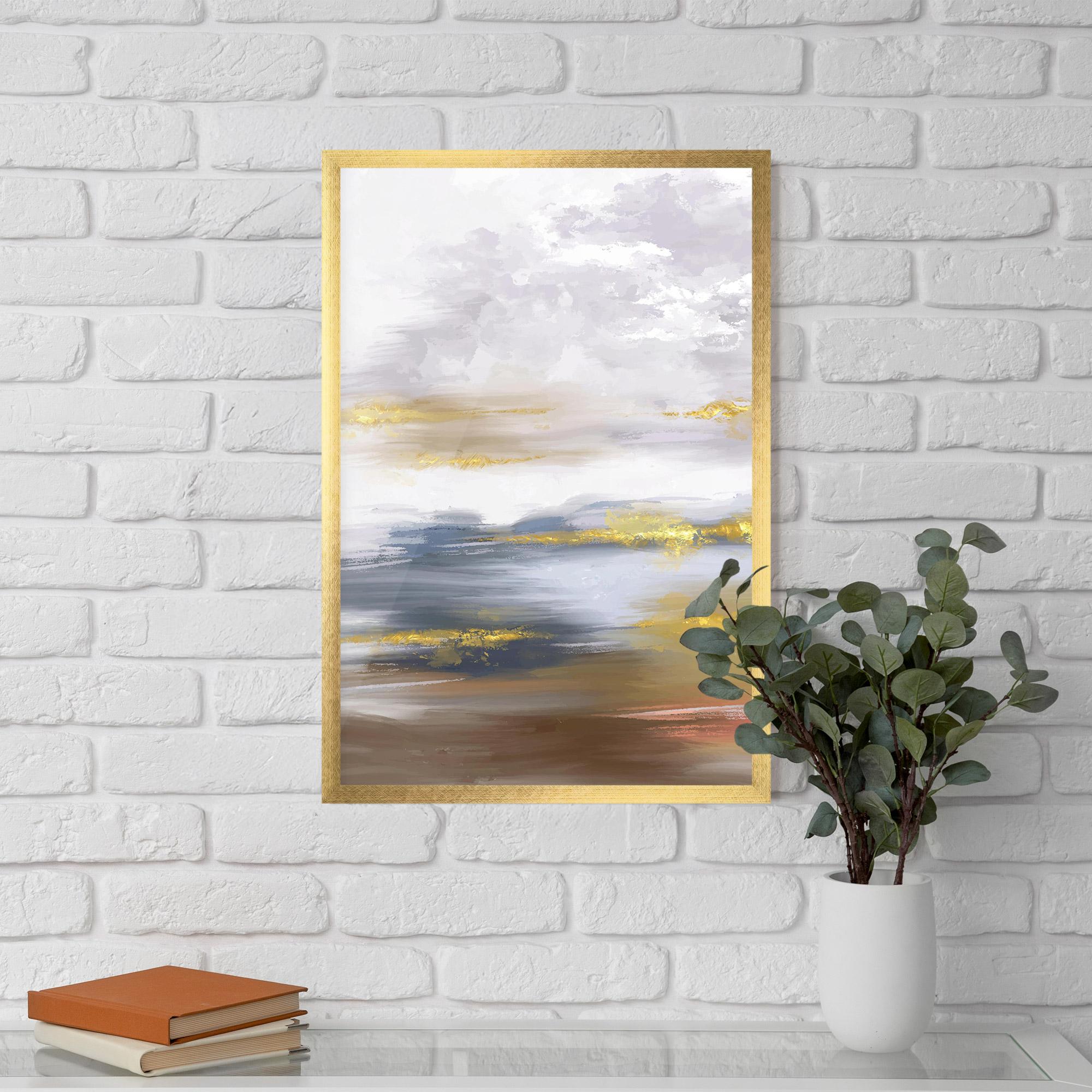 Keretezett Poszter Messy Gold Art mockup 5