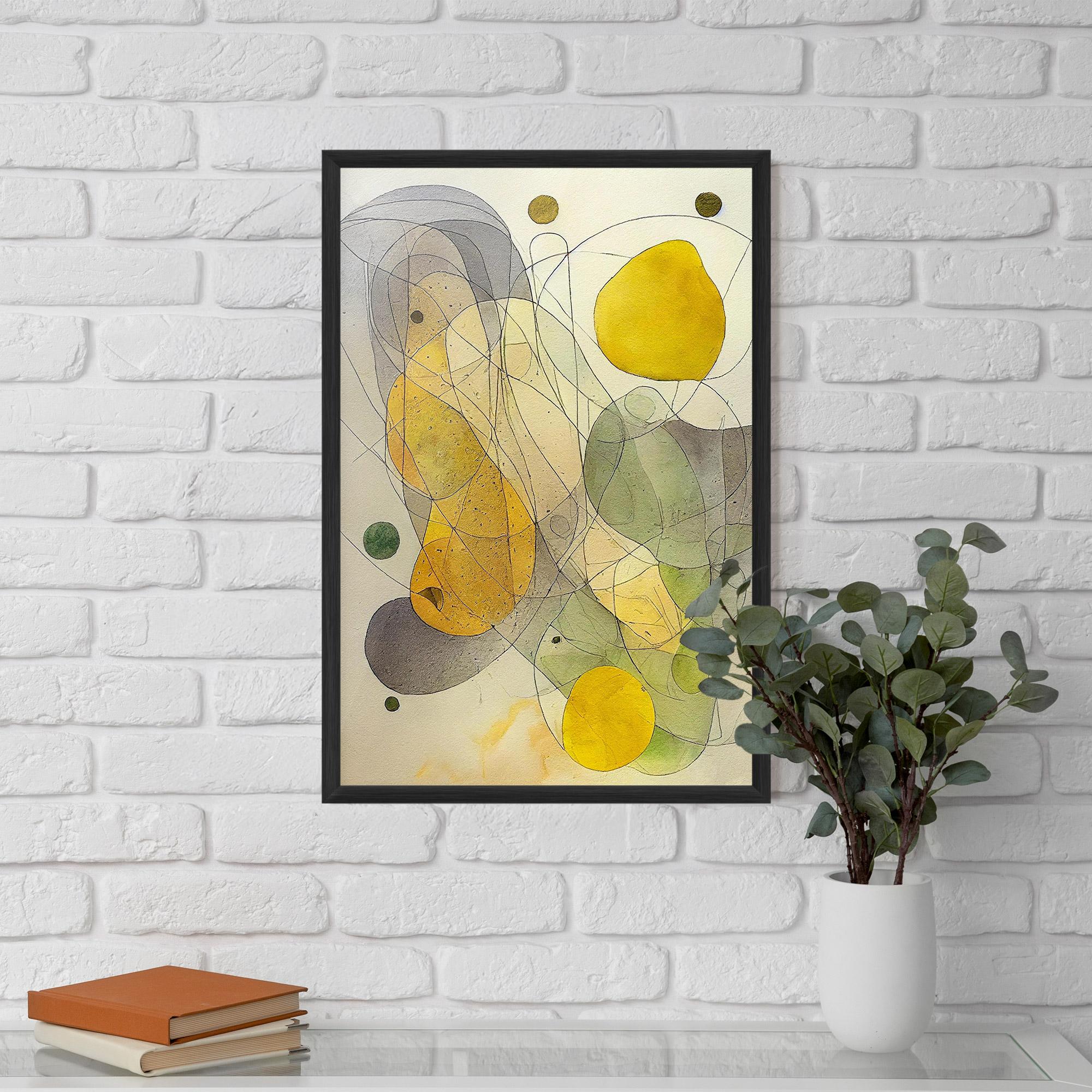 Keretezett Poszter Abstract Lemons mockup 5