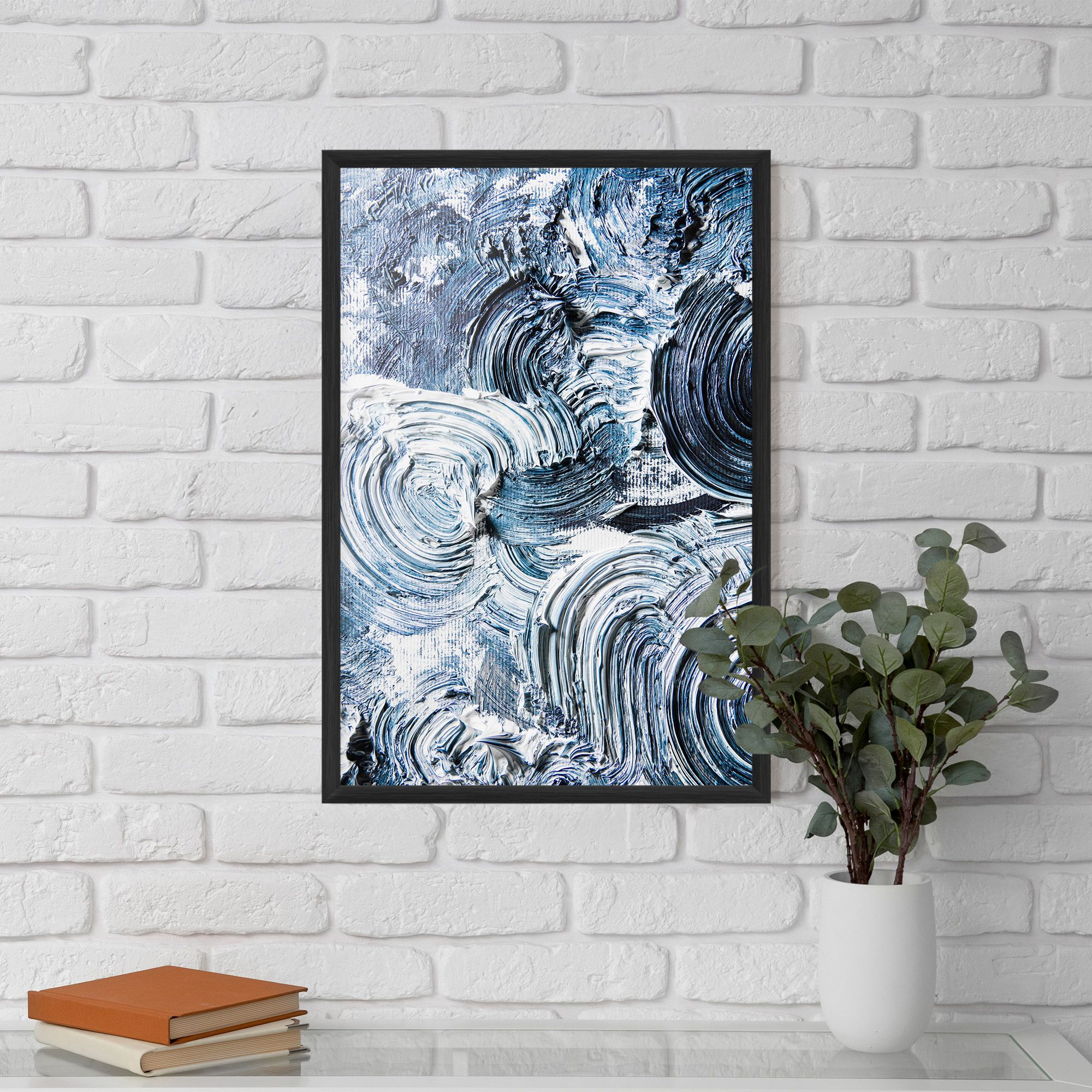 Cream Textured Painting mockup 5