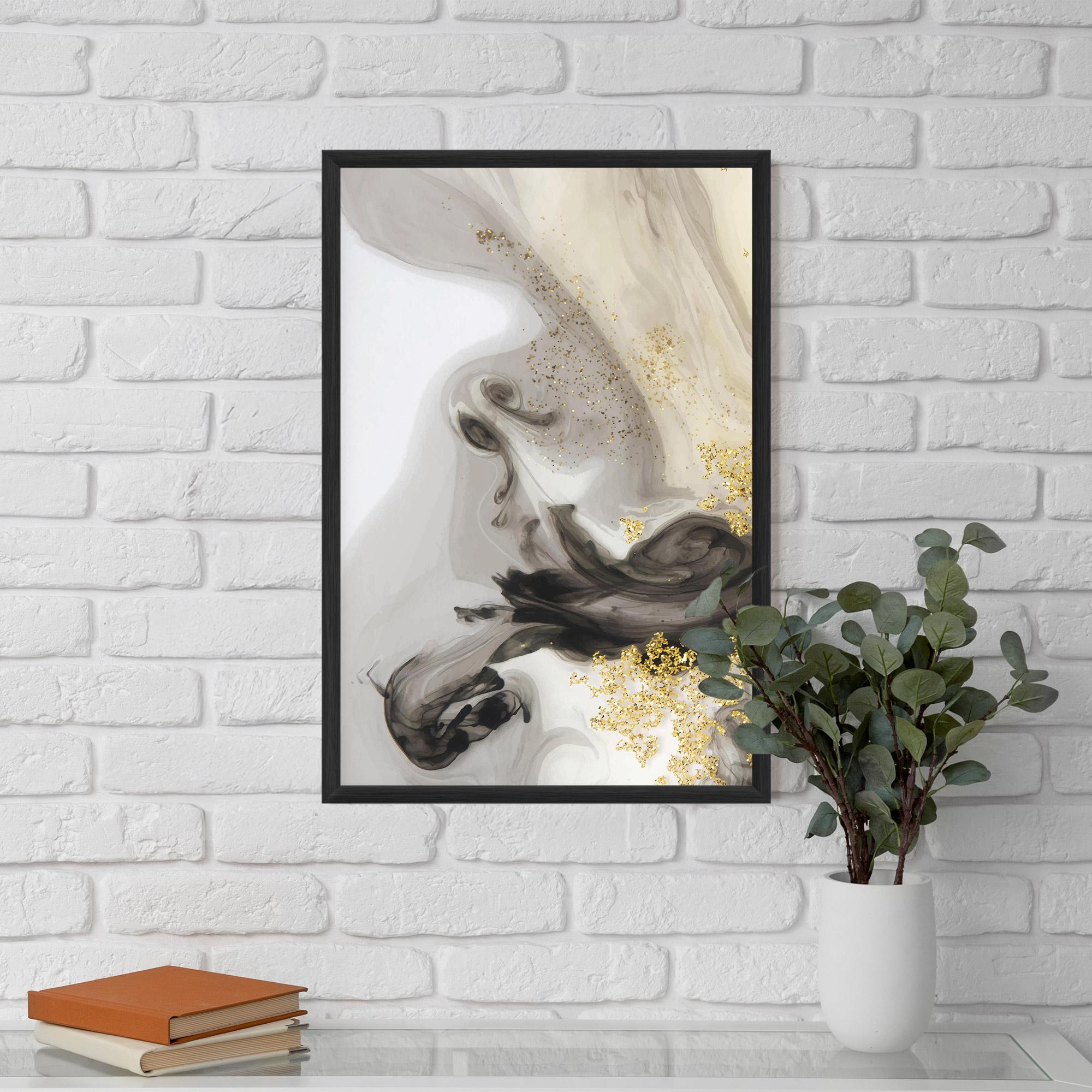 Keretezett Poszter Gold Glitter Watercolor mockup 5