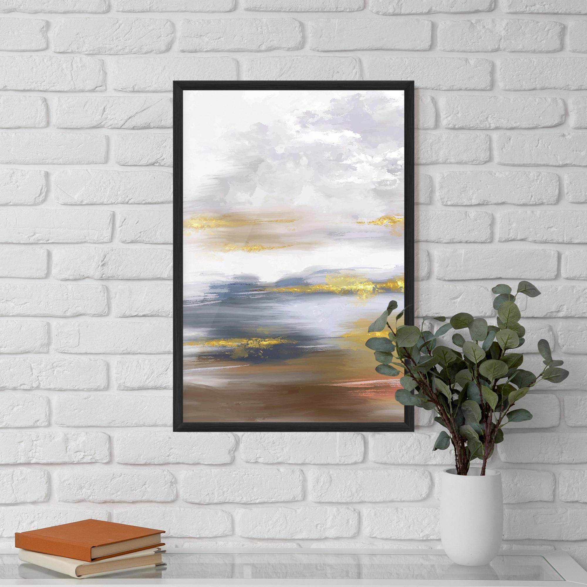 Keretezett Poszter Messy Gold Art mockup 5