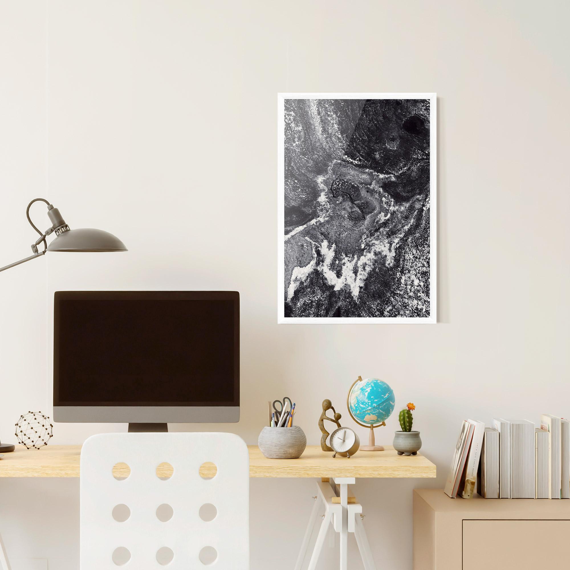 Keretezett Poszter Black And White Abstract mockup 6