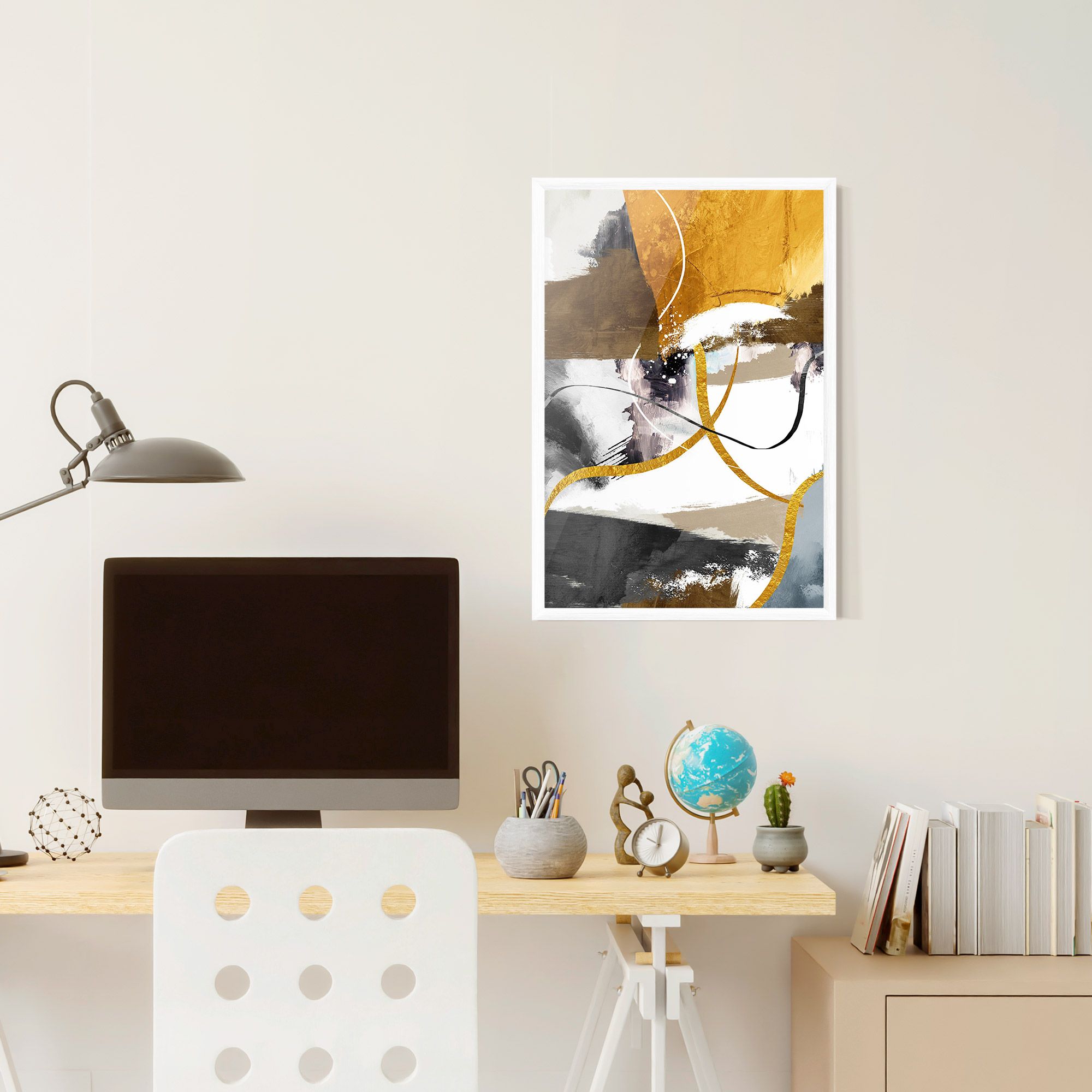 Chaotic Golden Painting mockup 6