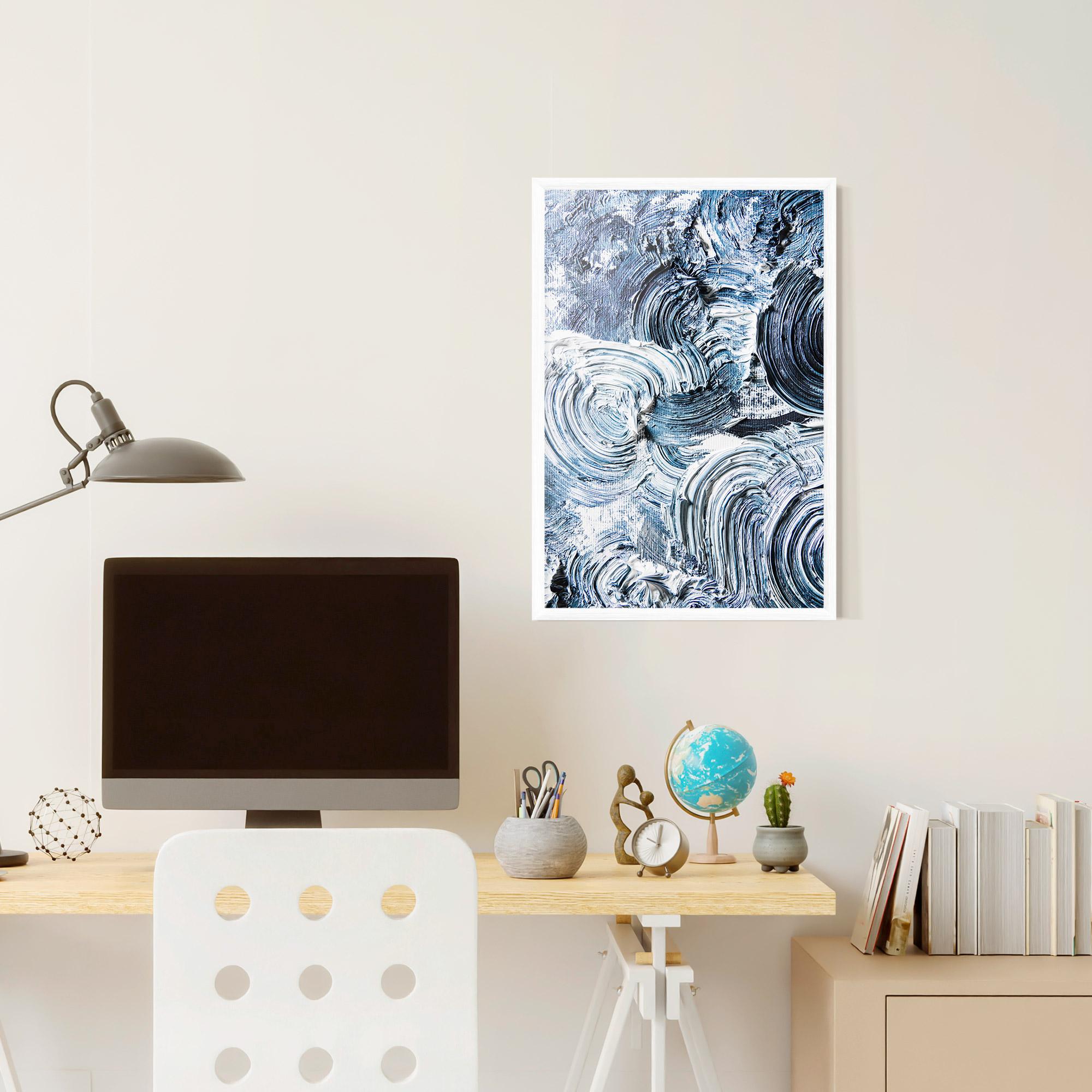 Keretezett Poszter Cream Textured Painting mockup 6