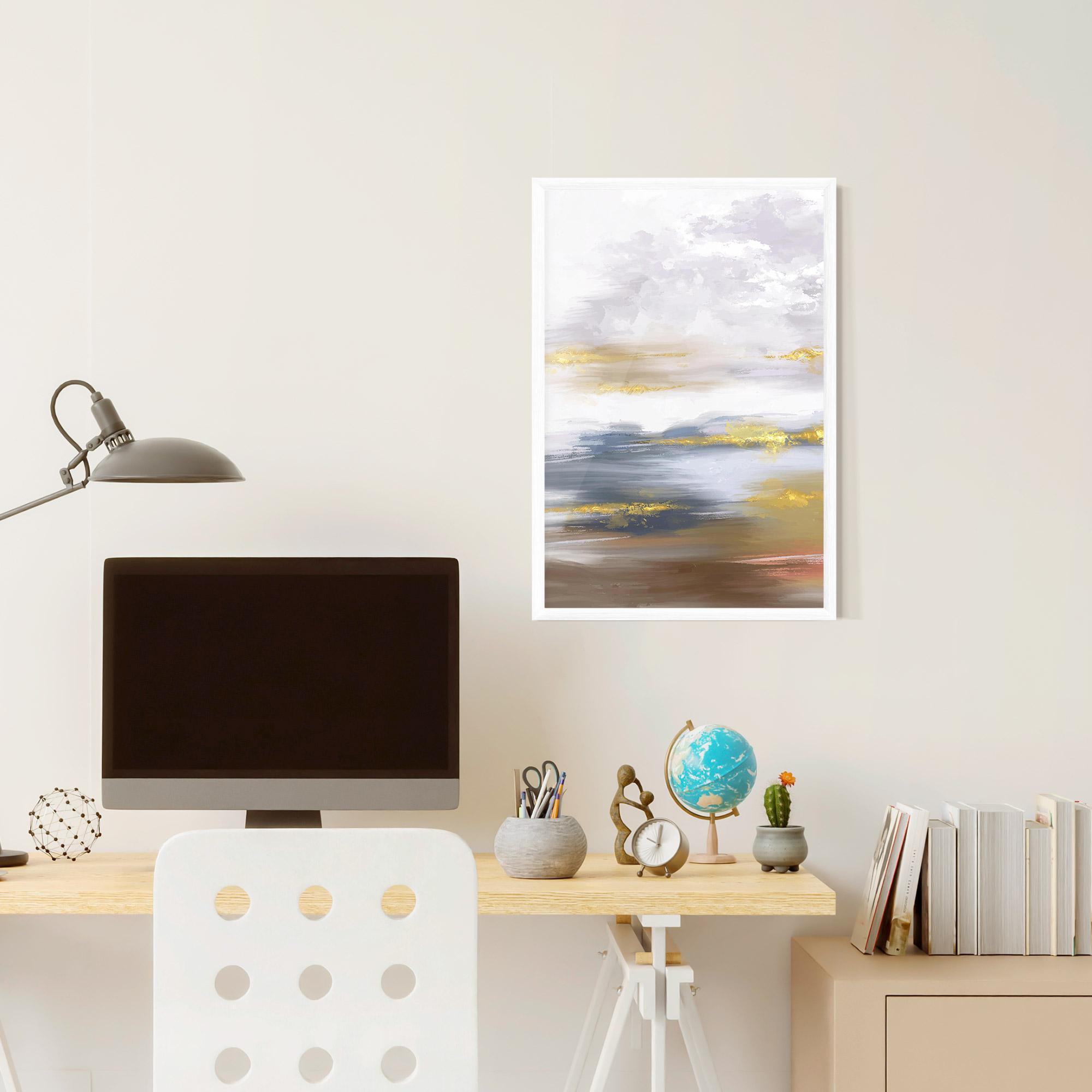 Keretezett Poszter Messy Gold Art mockup 6