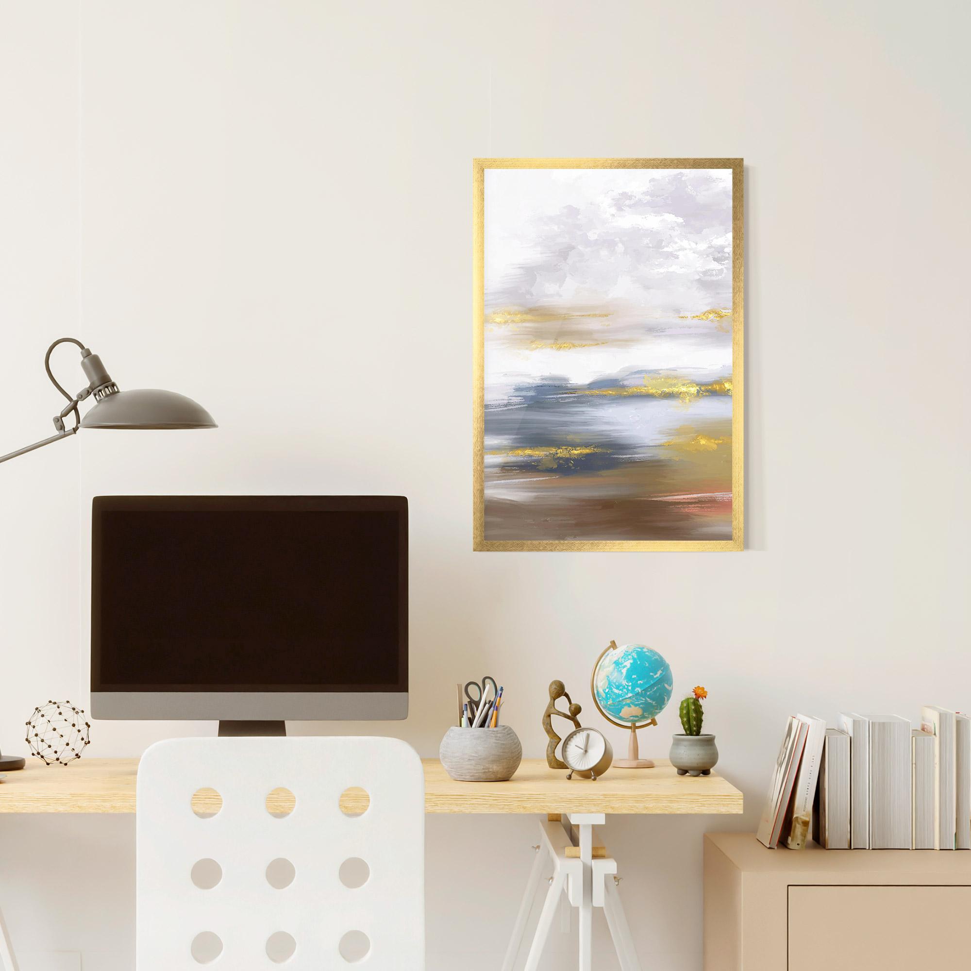 Keretezett Poszter Messy Gold Art mockup 6