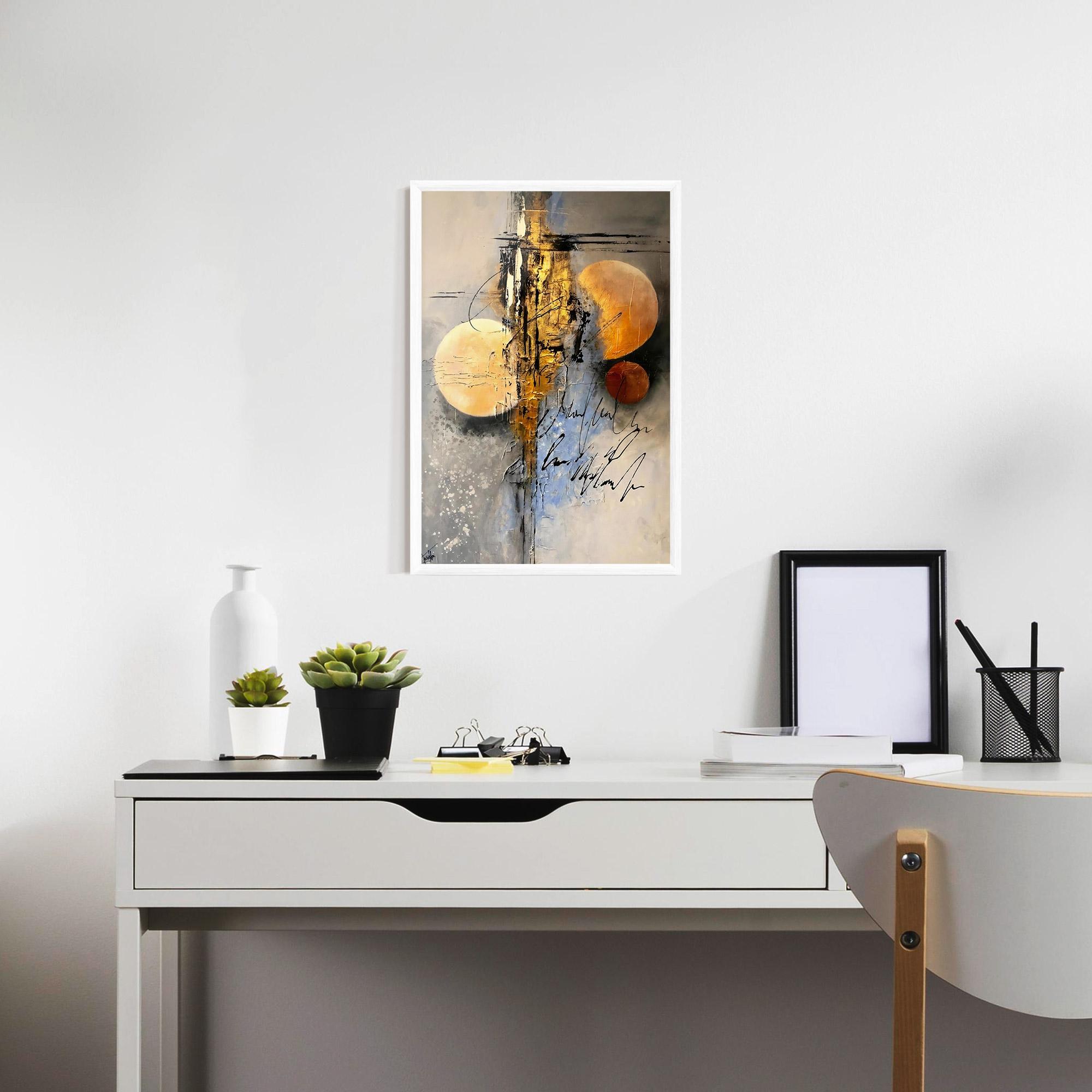 Keretezett Poszter Abstract Moons mockup 7