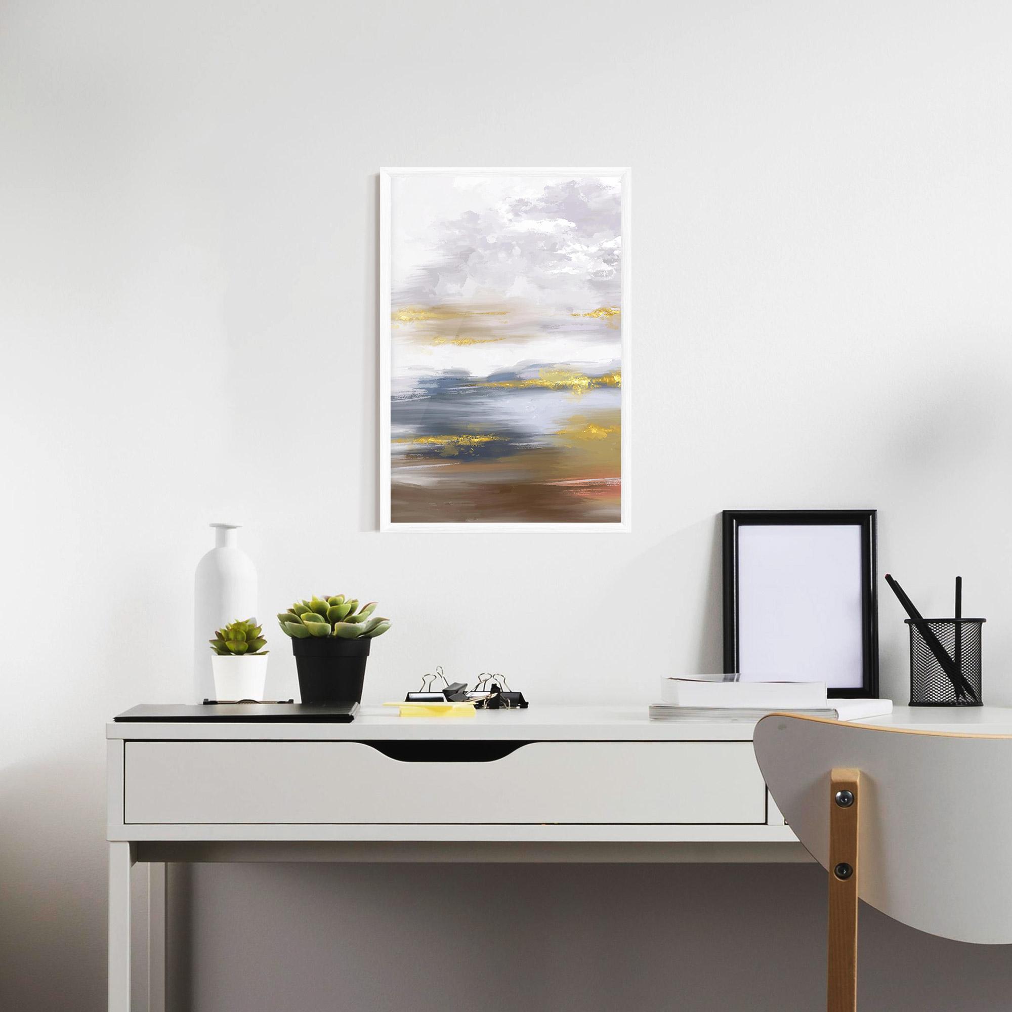 Keretezett Poszter Messy Gold Art mockup 7