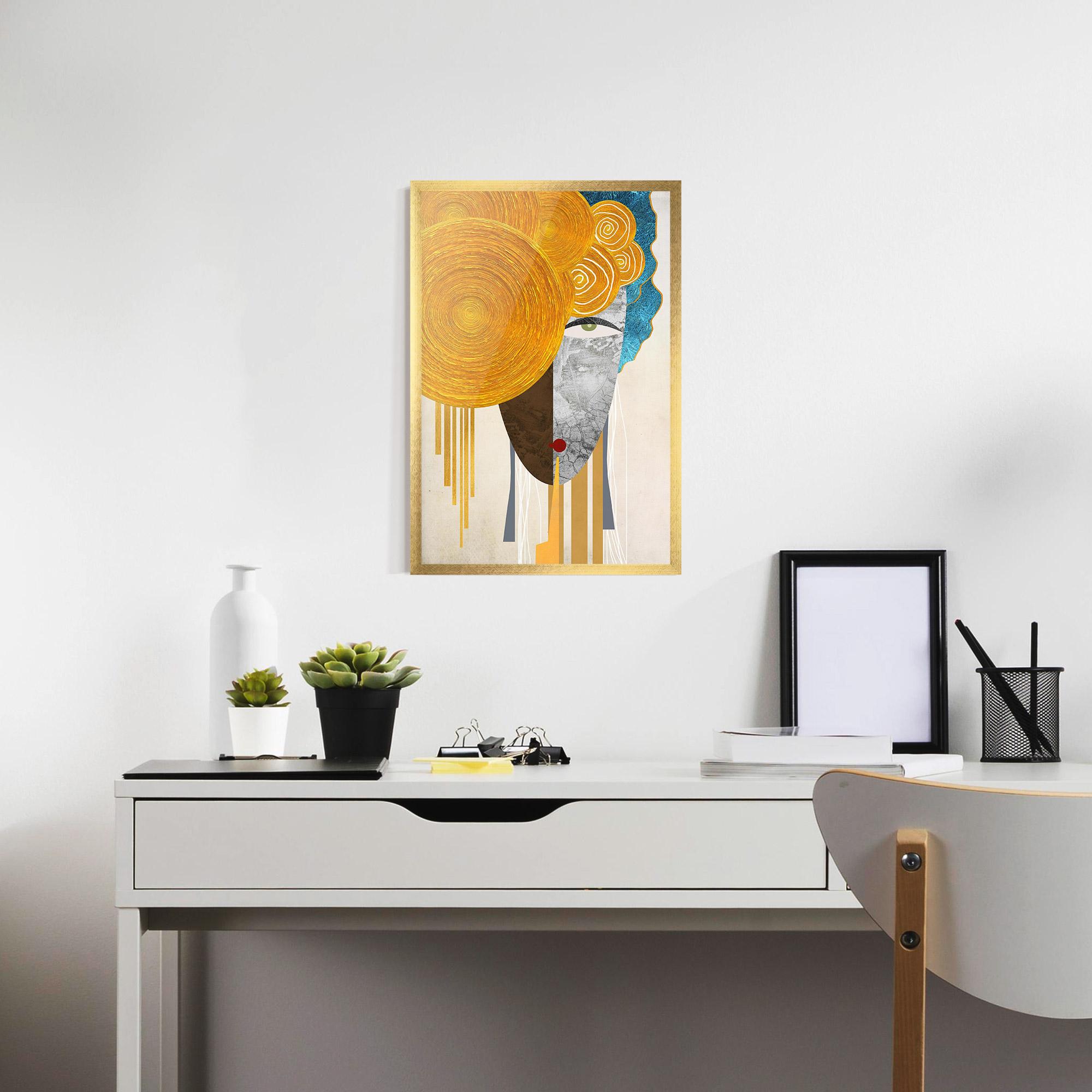 Keretezett Poszter Abstract Grey Face 1 mockup 7