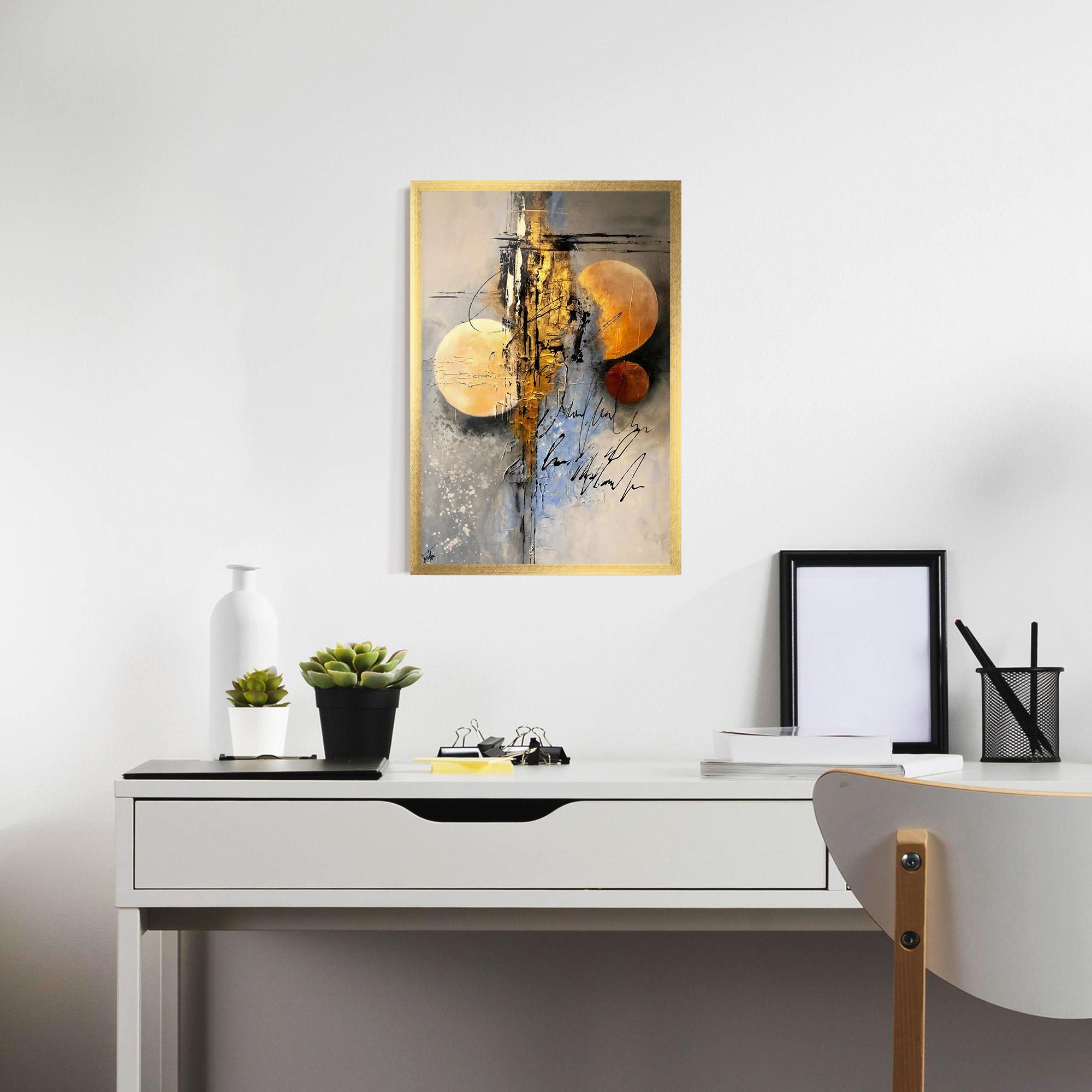 Keretezett Poszter Abstract Moons mockup 7