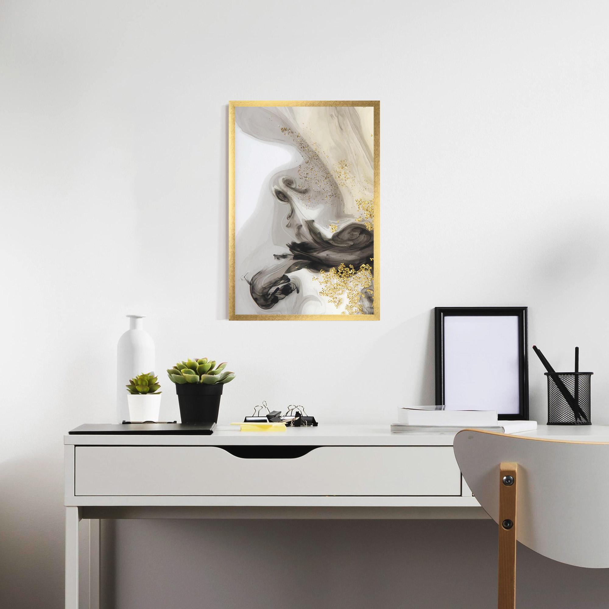 Keretezett Poszter Gold Glitter Watercolor mockup 7