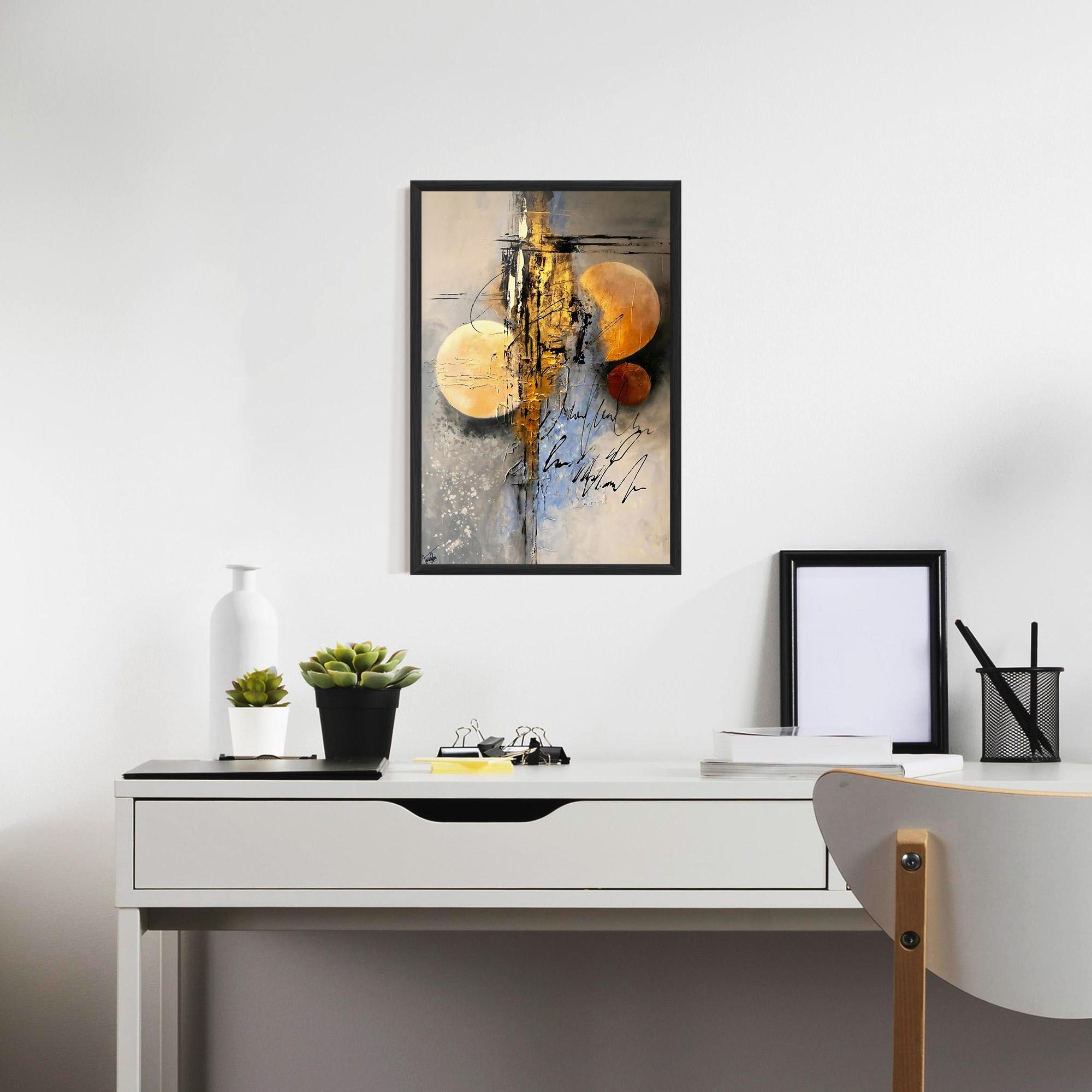 Keretezett Poszter Abstract Moons mockup 7