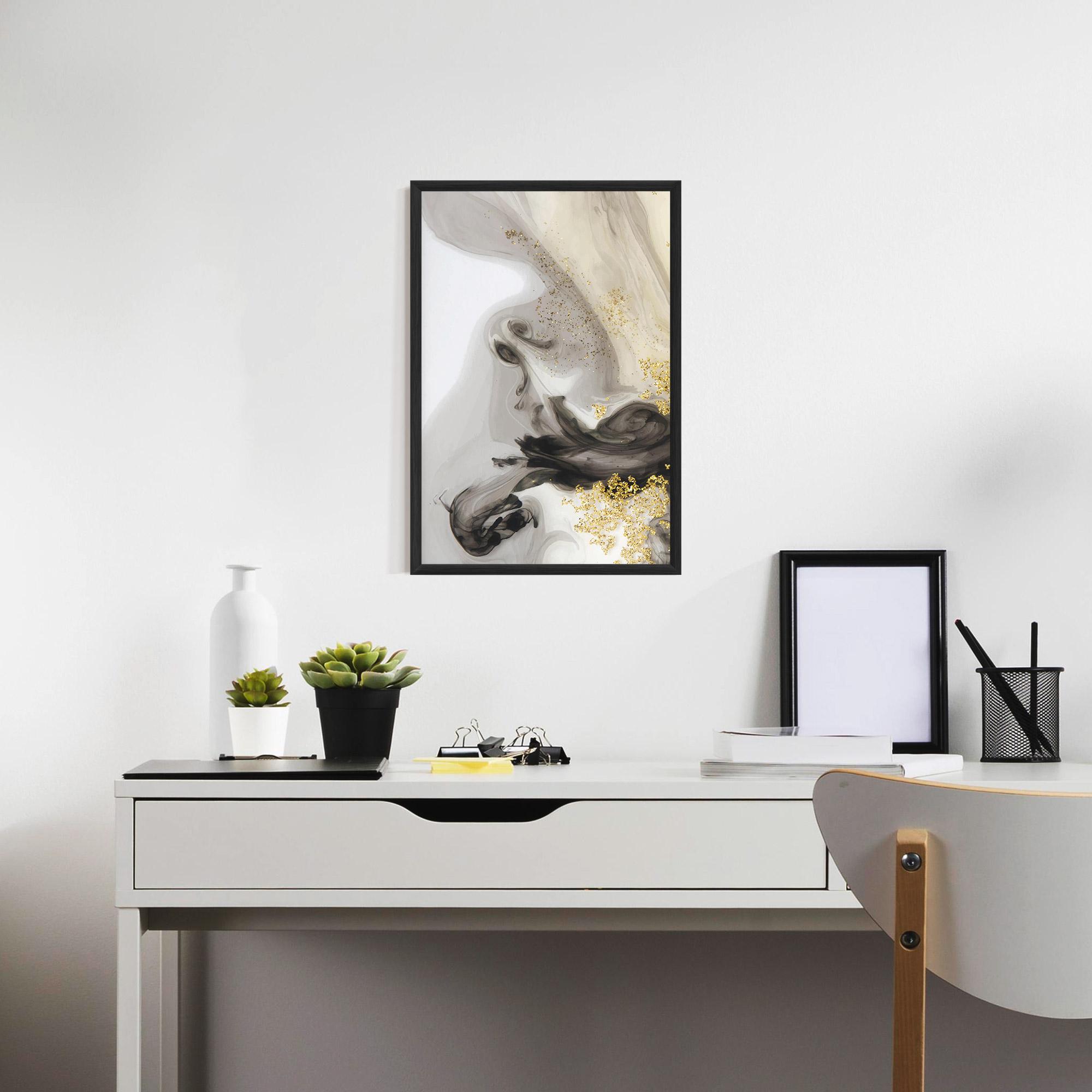 Keretezett Poszter Gold Glitter Watercolor mockup 7