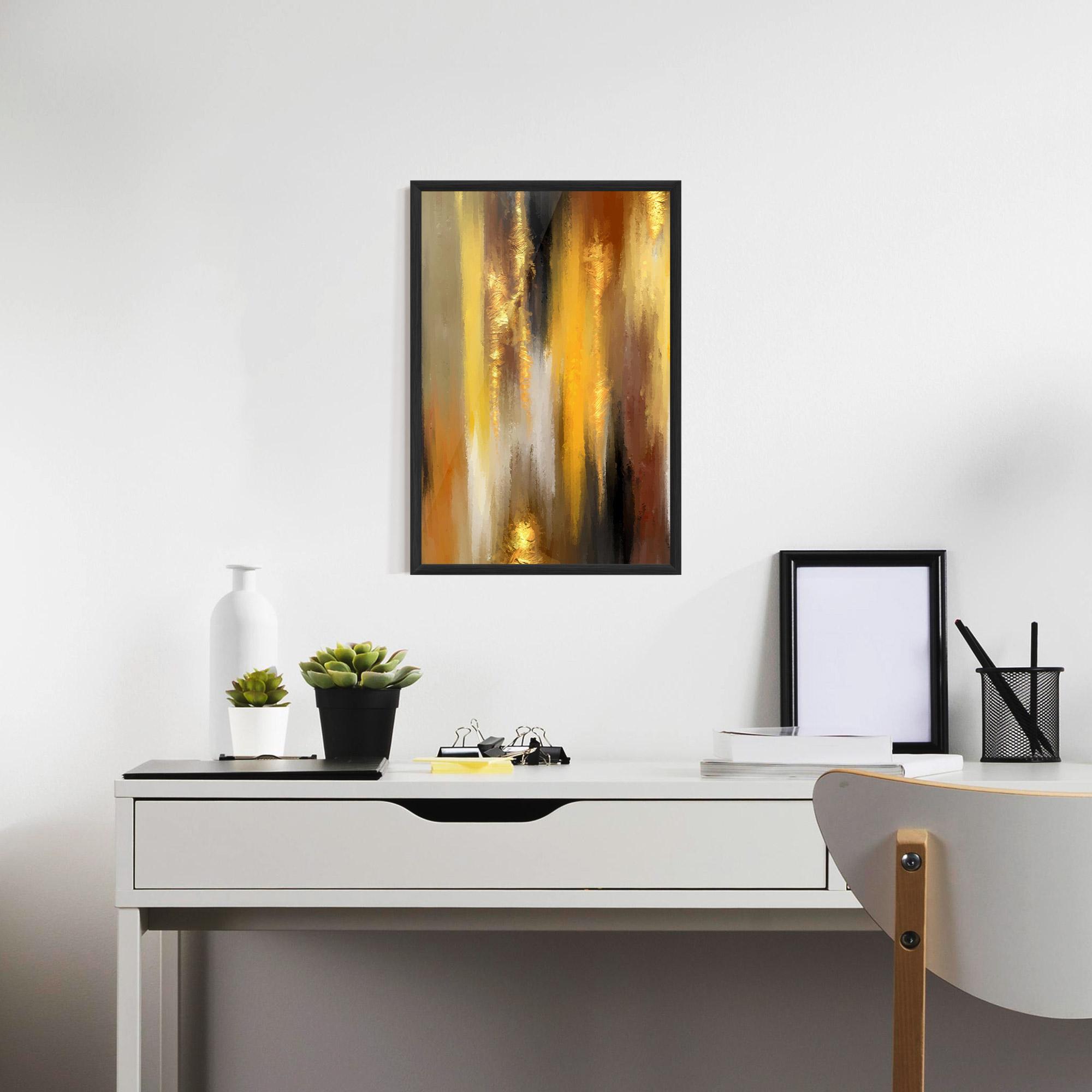 Keretezett Poszter Golden Brown Art mockup 7