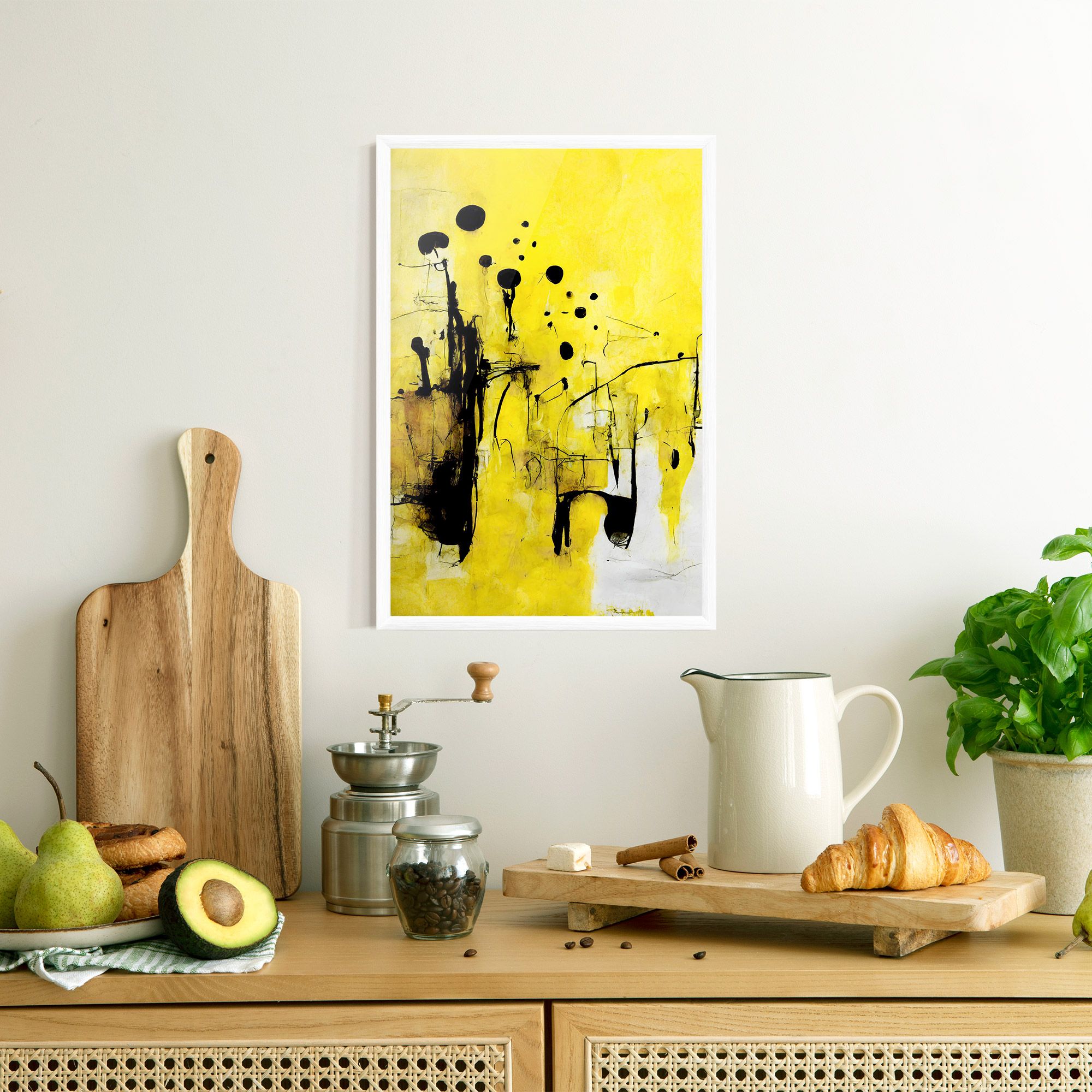 Abstract Black Yellow mockup 8