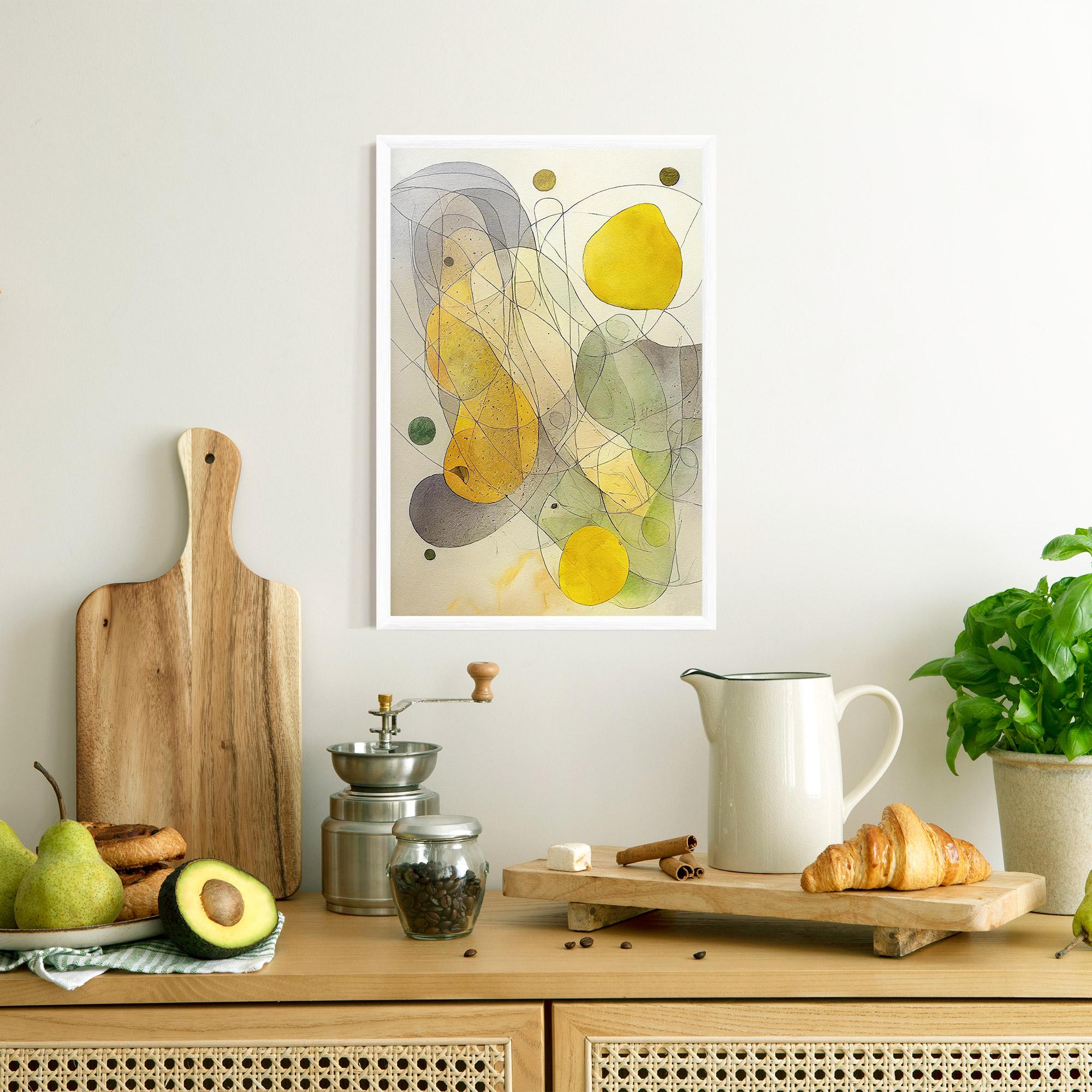 Keretezett Poszter Abstract Lemons mockup 8