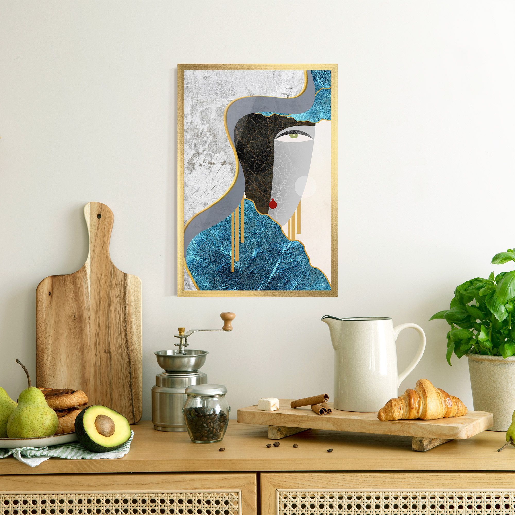 Abstract Blue Face mockup 8